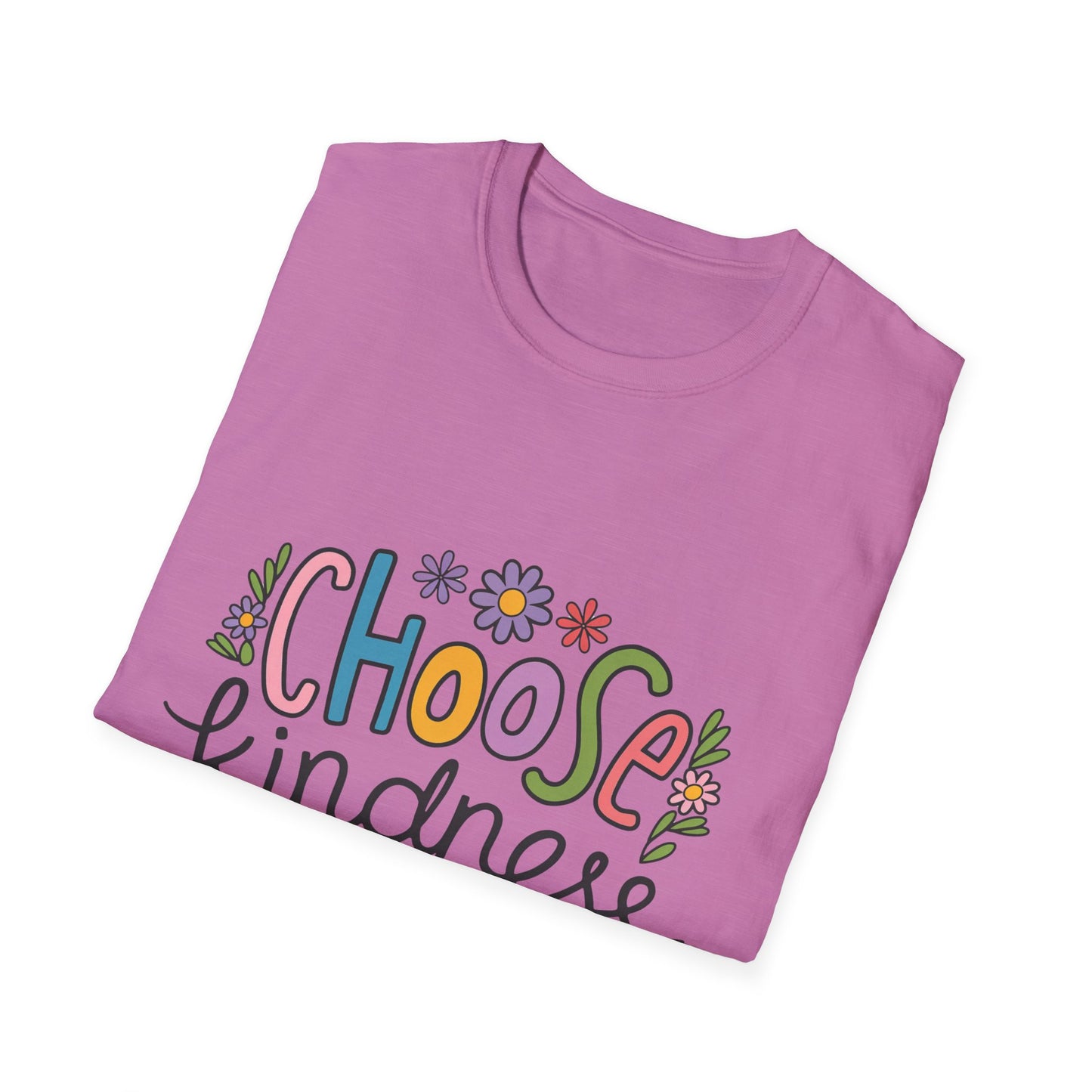 Choose Kindness Unisex Softstyle T-Shirt, Inspirational Tee, Positive Quote Shirt, Gift for Him or Her, Birthday Present