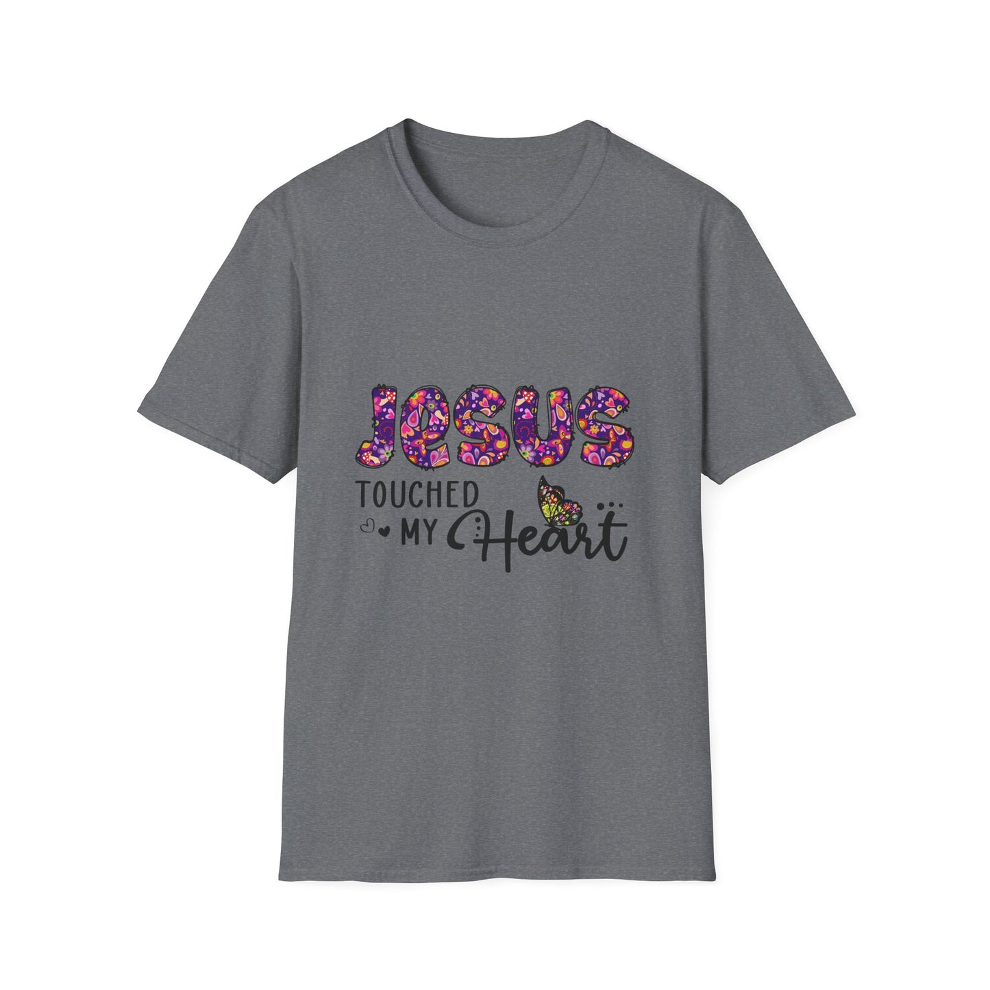 Jesus Touched My Heart Unisex T-Shirt, Spiritual Tee, Christian Gift, Inspirational Shirt, Faith Clothing