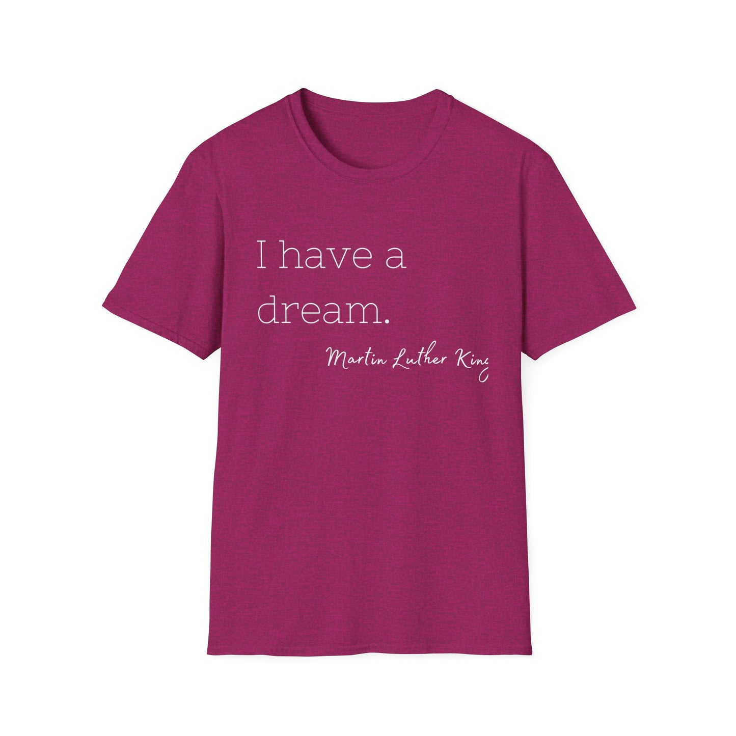 Martin Luther King Jr Quote Unisex Softstyle T-Shirt, Inspirational Tee, Civil Rights Activist, Black History Month Shirt, Equality Clothing