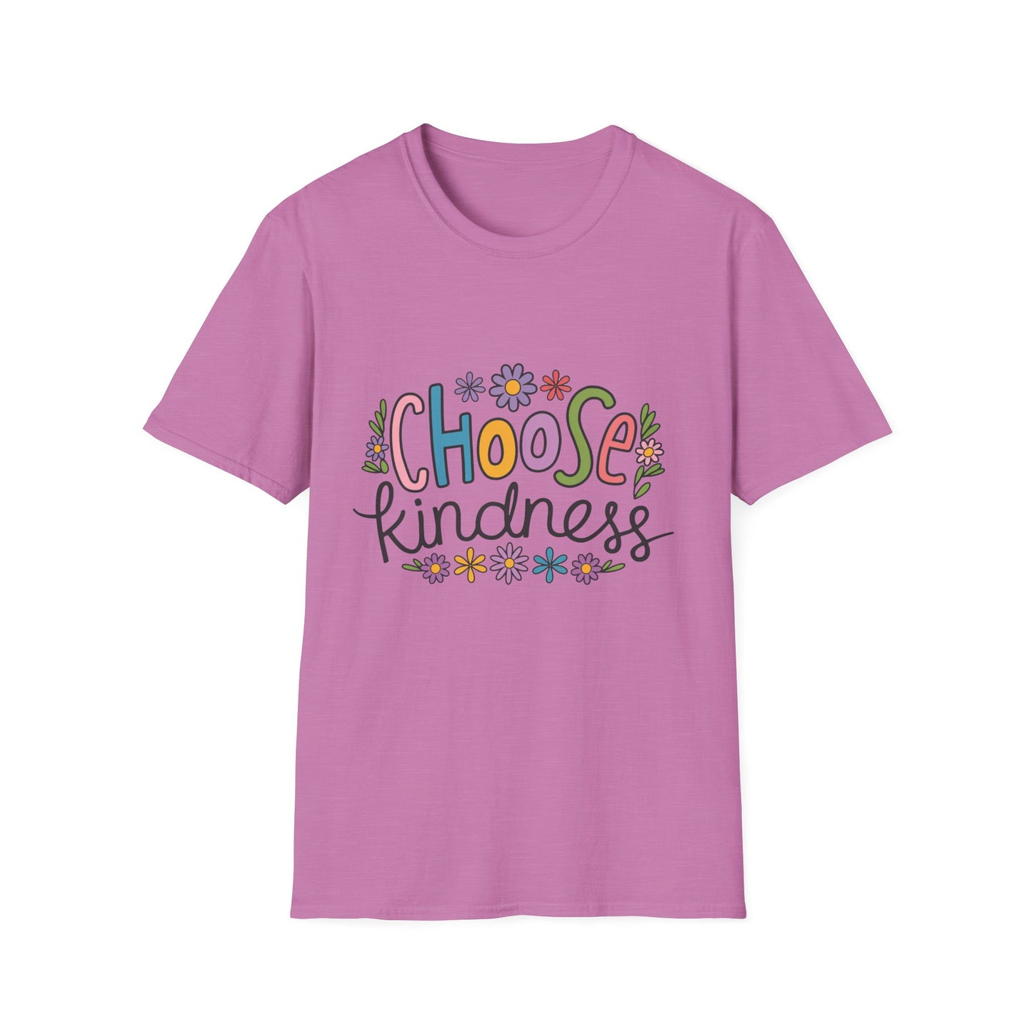 Choose Kindness Unisex Softstyle T-Shirt, Inspirational Tee, Positive Quote Shirt, Gift for Him or Her, Birthday Present