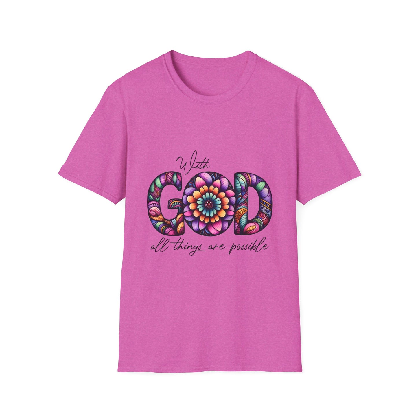Christian Faith Inspirational Tee, Unisex Graphic Shirt, Religious Quote Apparel, Comfortable Cotton Blend Clothing, Positive Message Top