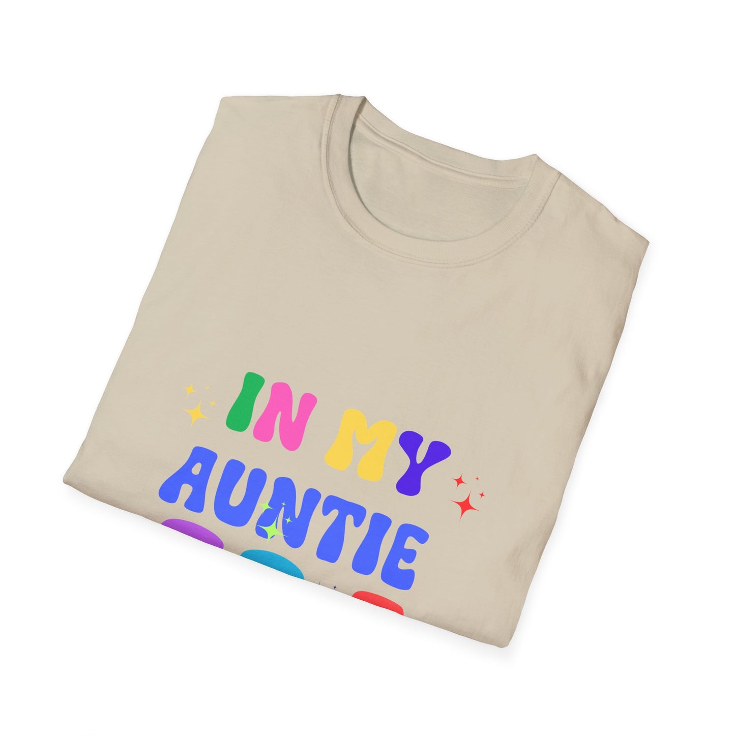 Vintage Auntie Era Unisex Softstyle T-Shirt, Retro Tee for Nostalgic Vibes, Family Reunion Gift, Hipster Shirt, Classic Aunt Apparel, 90s