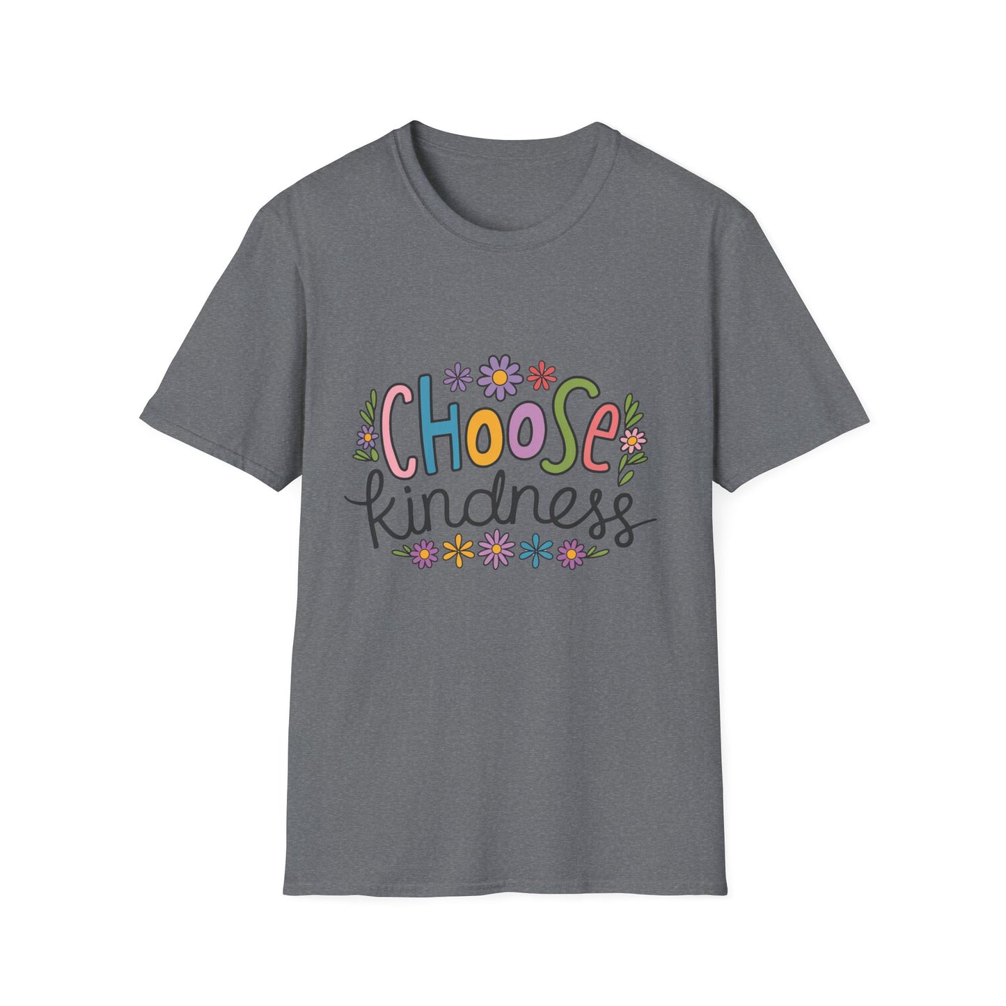 Choose Kindness Unisex Softstyle T-Shirt, Inspirational Tee, Positive Quote Shirt, Gift for Him or Her, Birthday Present