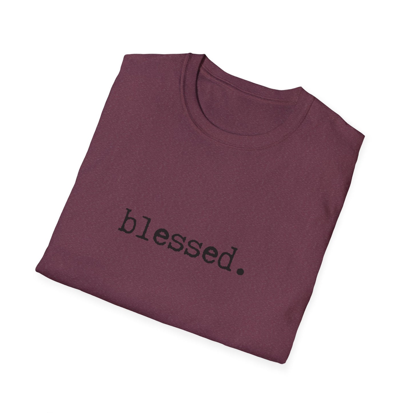 Blessed Unisex Softstyle T-Shirt, Minimalist tee, minimalist fashion, Simple message t-shirt, gift for him, gift for her, message tee