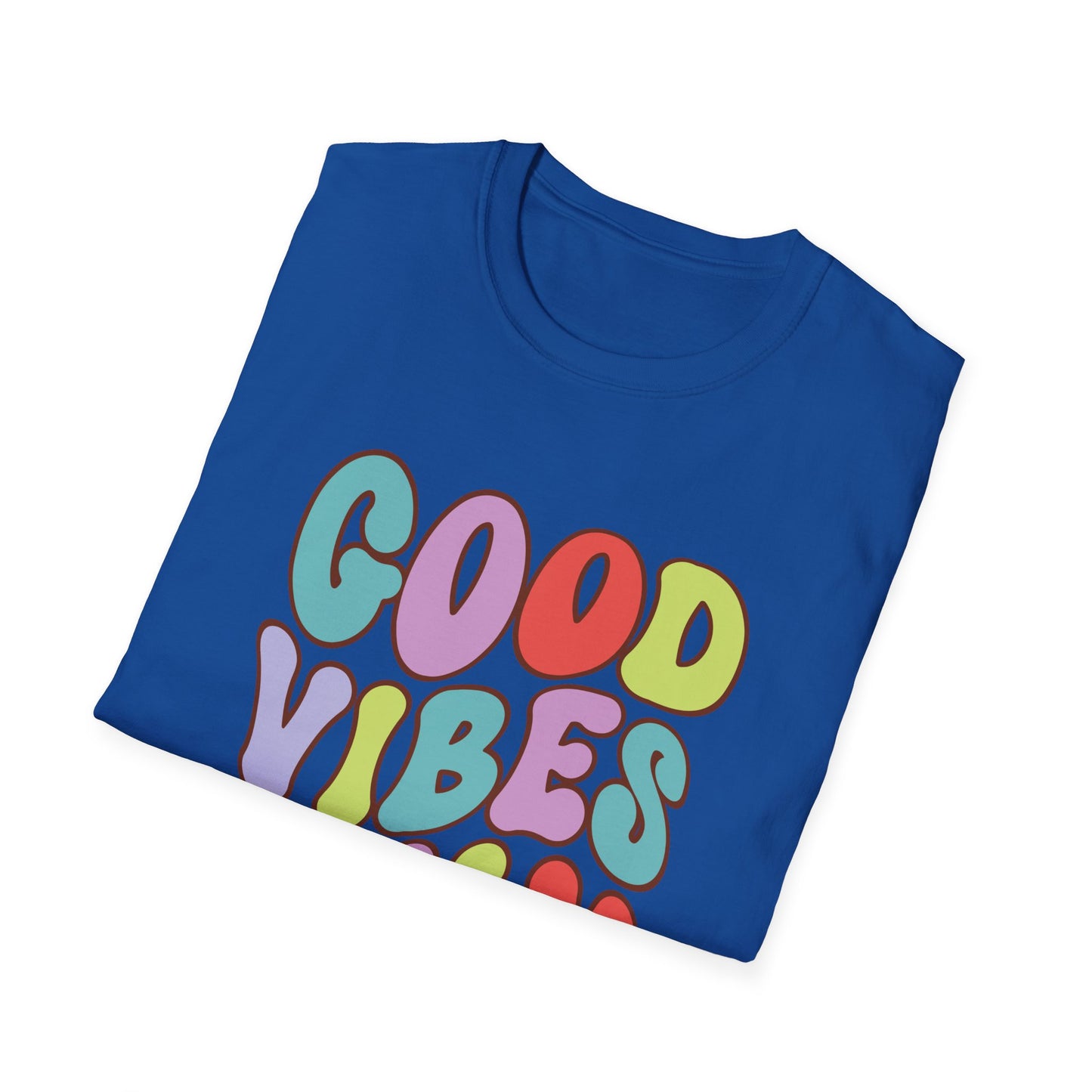 Good Vibes Only Unisex Softstyle T-Shirt, Positive Energy Tee, Inspirational Shirt, Motivational Top, Happiness Clothing