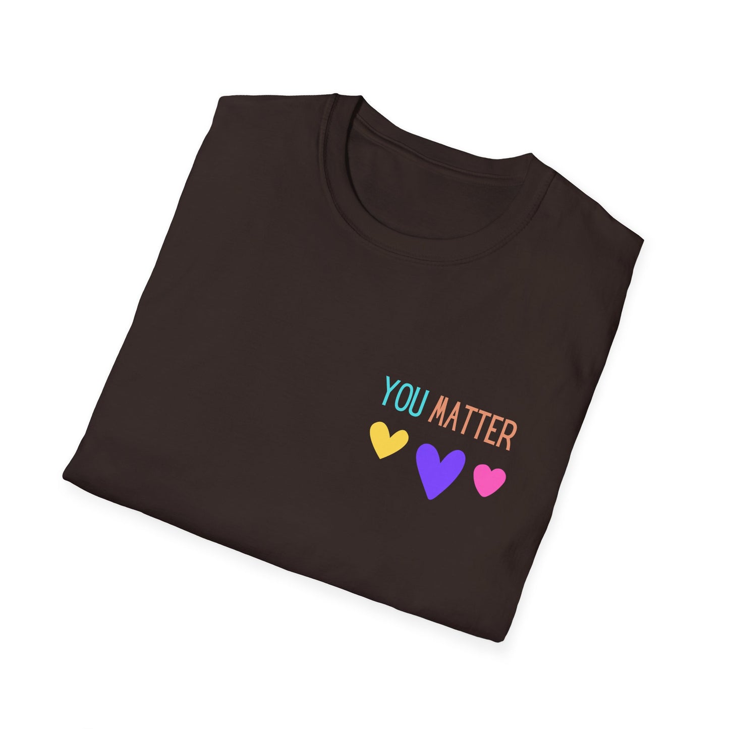 Encouraging Reminder Unisex Softstyle T-Shirt, You Matter Tee, Positive Message Shirt, Mental Health Awareness Top, Inspirational Graphic