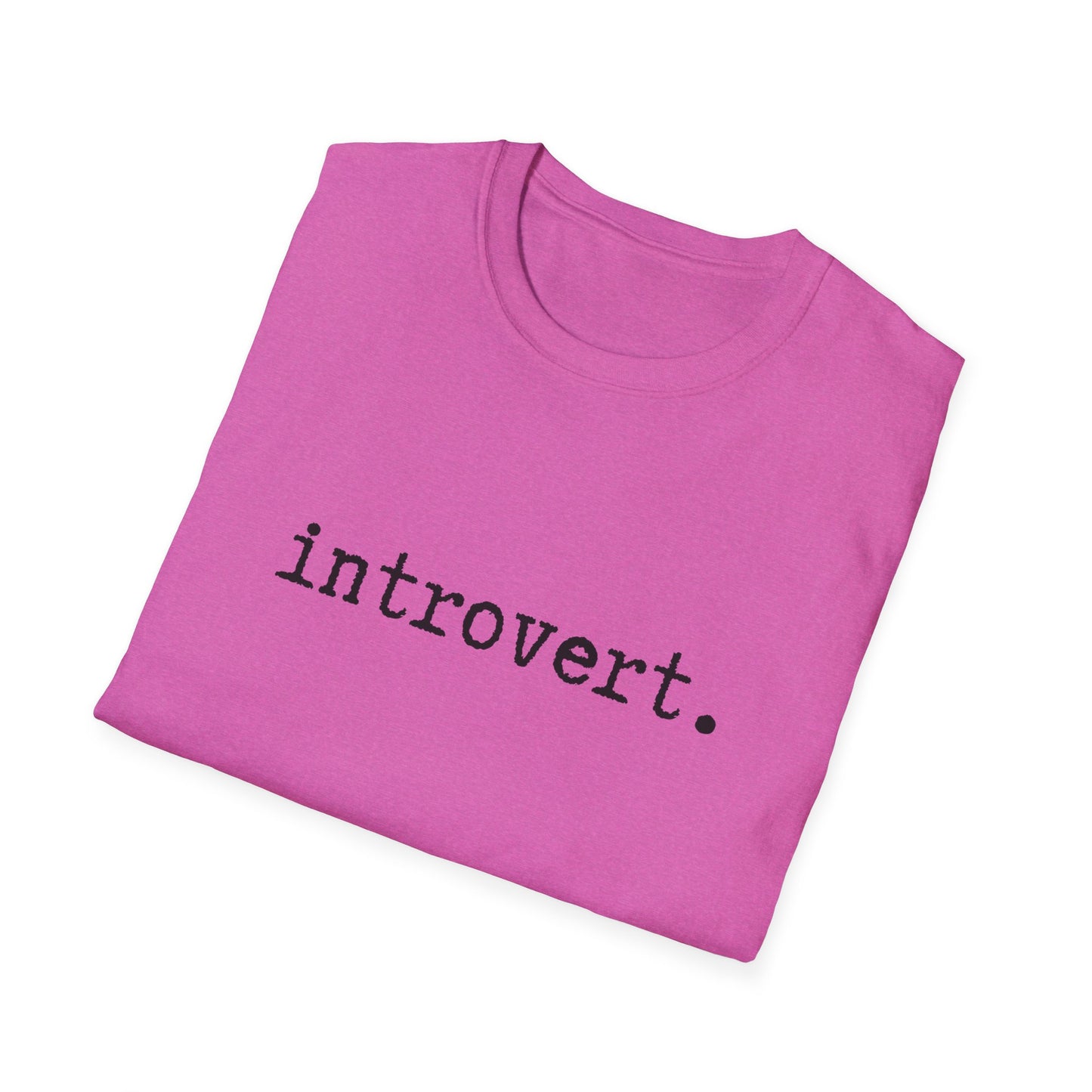 Introvert Unisex Softstyle T-Shirt, Minimalist tee, minimalist fashion, Simple message t-shirt, gift for him, gift for her, message tee