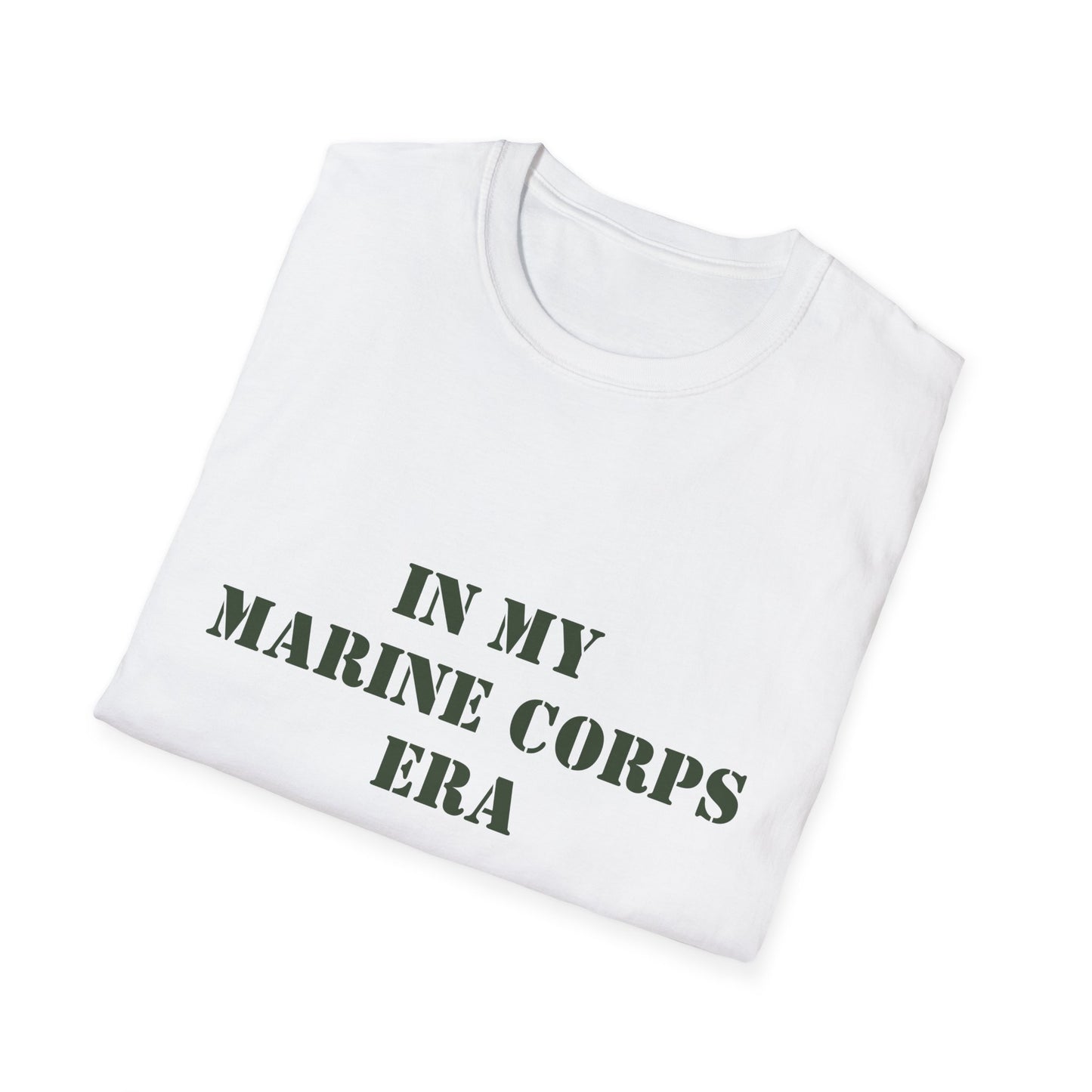 Marine Corps Era Unisex Softstyle T-Shirt, Military Veteran Tee, Army Soldier Shirt, Patriotic Apparel, Armed Forces Gift
