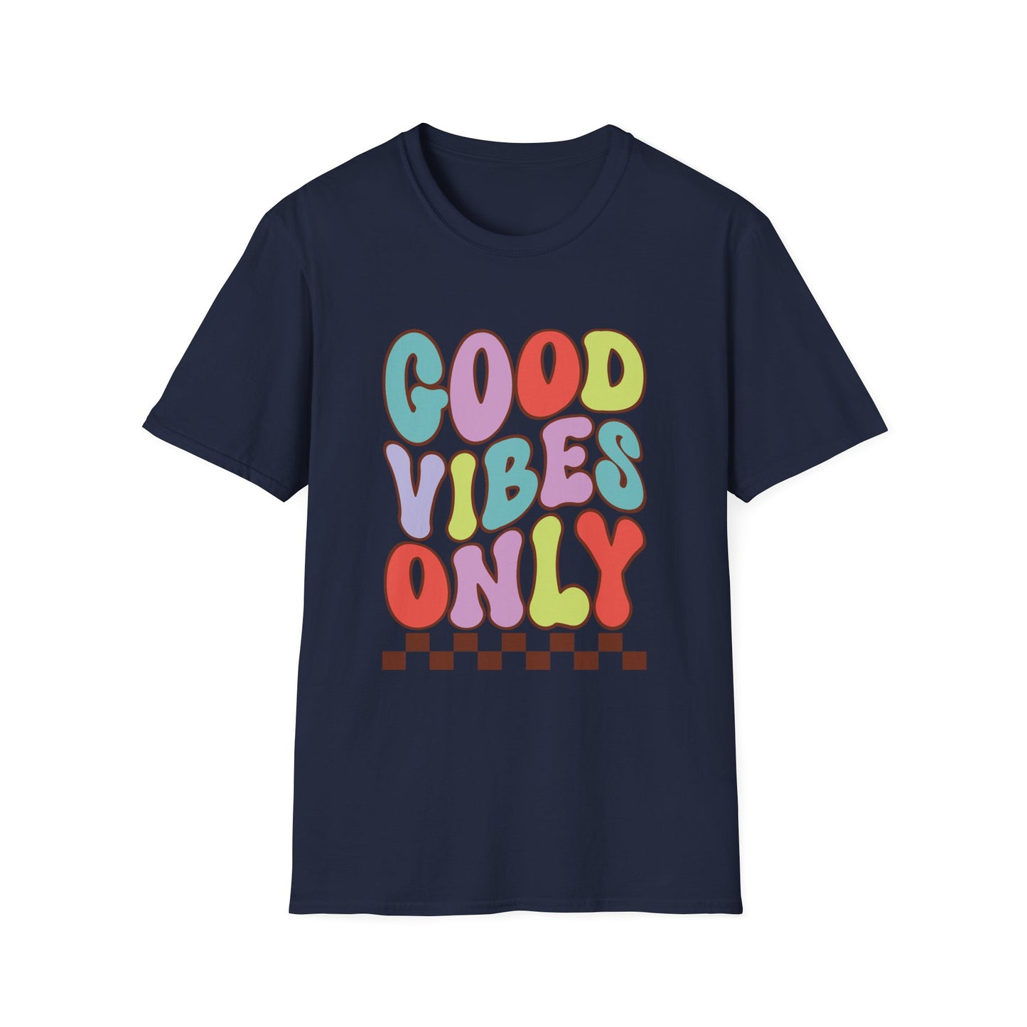 Good Vibes Only Unisex Softstyle T-Shirt, Positive Energy Tee, Inspirational Shirt, Motivational Top, Happiness Clothing