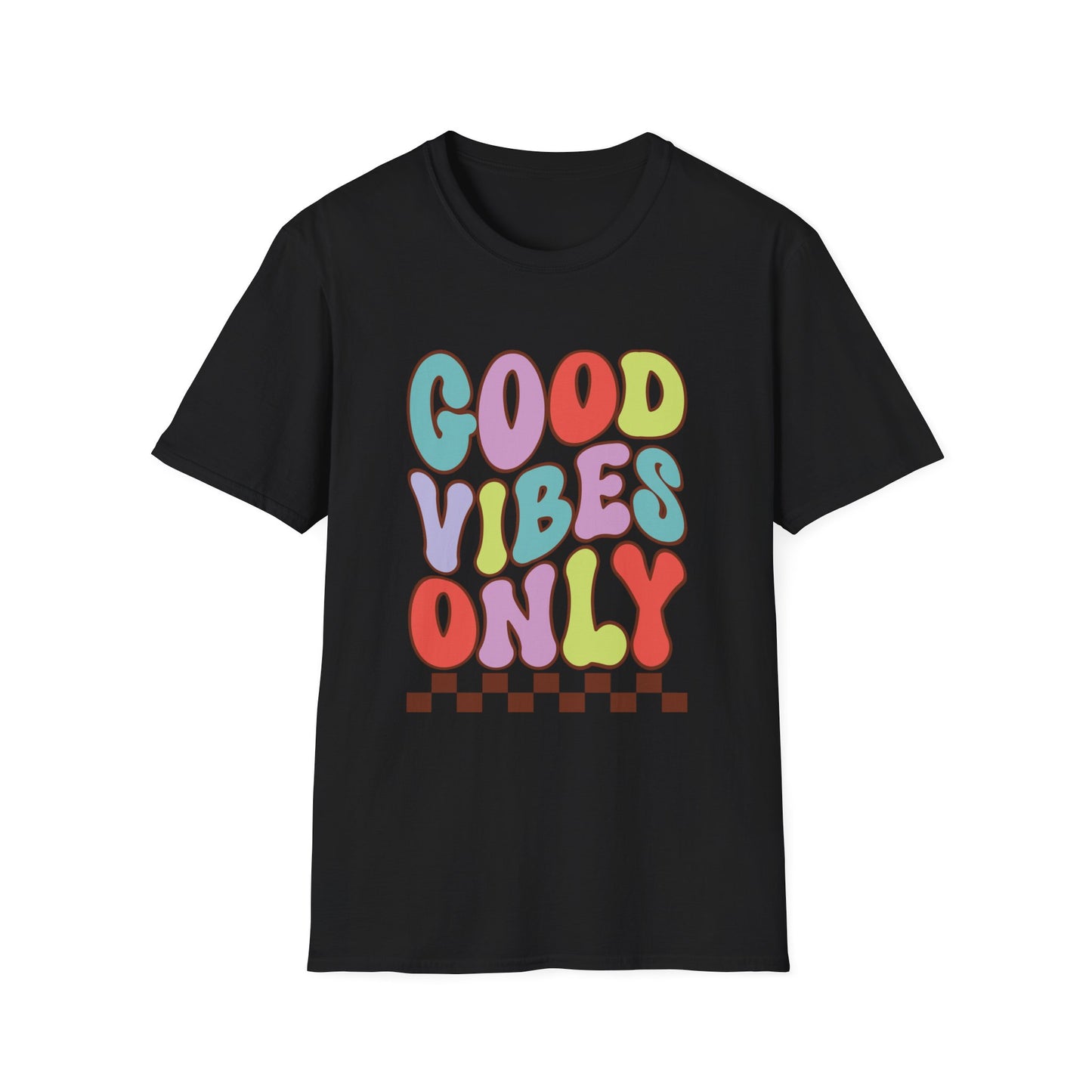 Good Vibes Only Unisex Softstyle T-Shirt, Positive Energy Tee, Inspirational Shirt, Motivational Top, Happiness Clothing