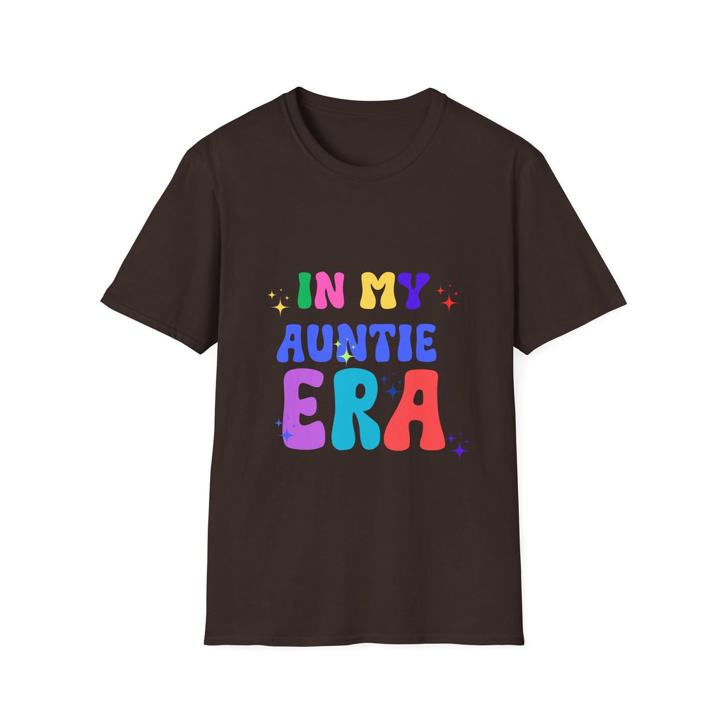 Vintage Auntie Era Unisex Softstyle T-Shirt, Retro Tee for Nostalgic Vibes, Family Reunion Gift, Hipster Shirt, Classic Aunt Apparel, 90s