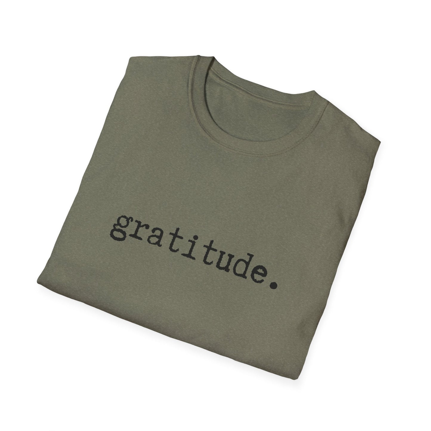Gratitude Minimalist Softstyle Unisex T-Shirt, Thankful Appreciation Tee, Positive Vibes Shirt, Thank You Minimalist Top, Grateful Gift Idea