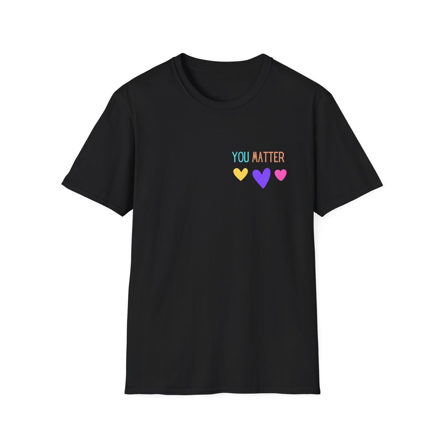 Encouraging Reminder Unisex Softstyle T-Shirt, You Matter Tee, Positive Message Shirt, Mental Health Awareness Top, Inspirational Graphic