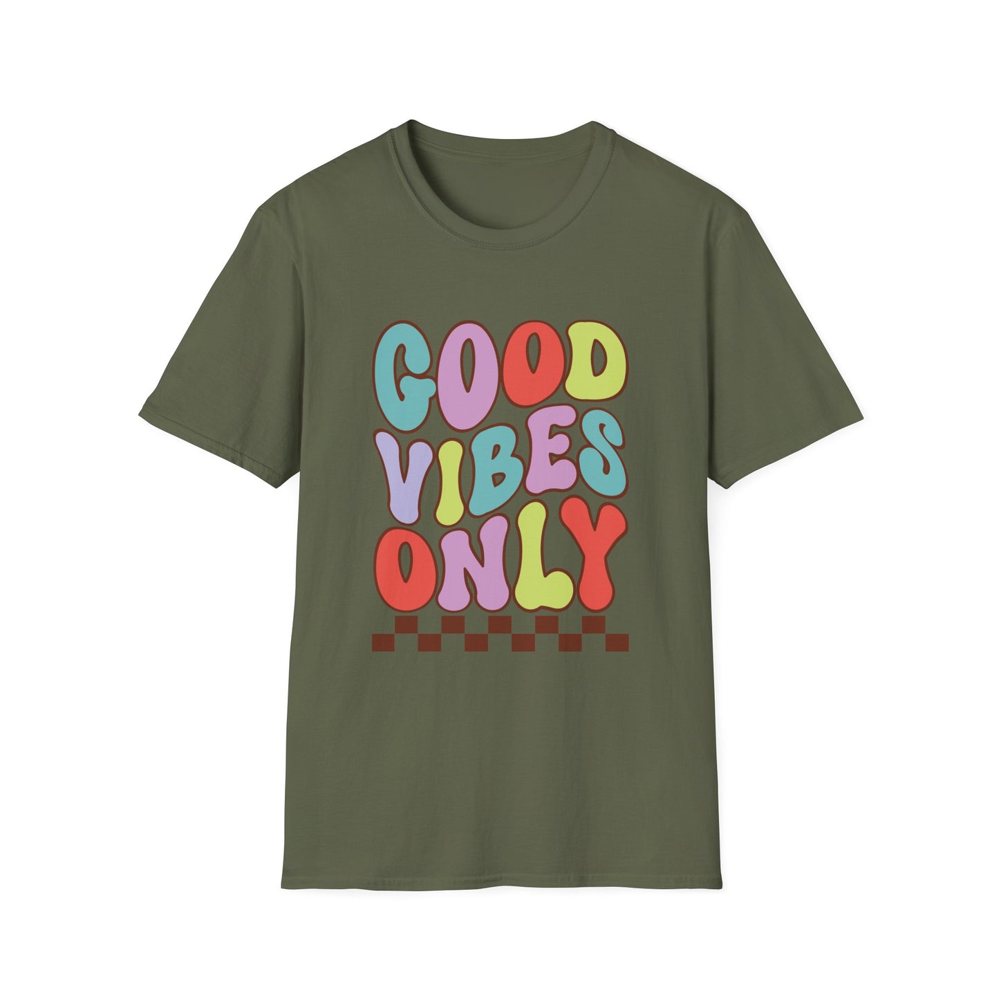 Good Vibes Only Unisex Softstyle T-Shirt, Positive Energy Tee, Inspirational Shirt, Motivational Top, Happiness Clothing