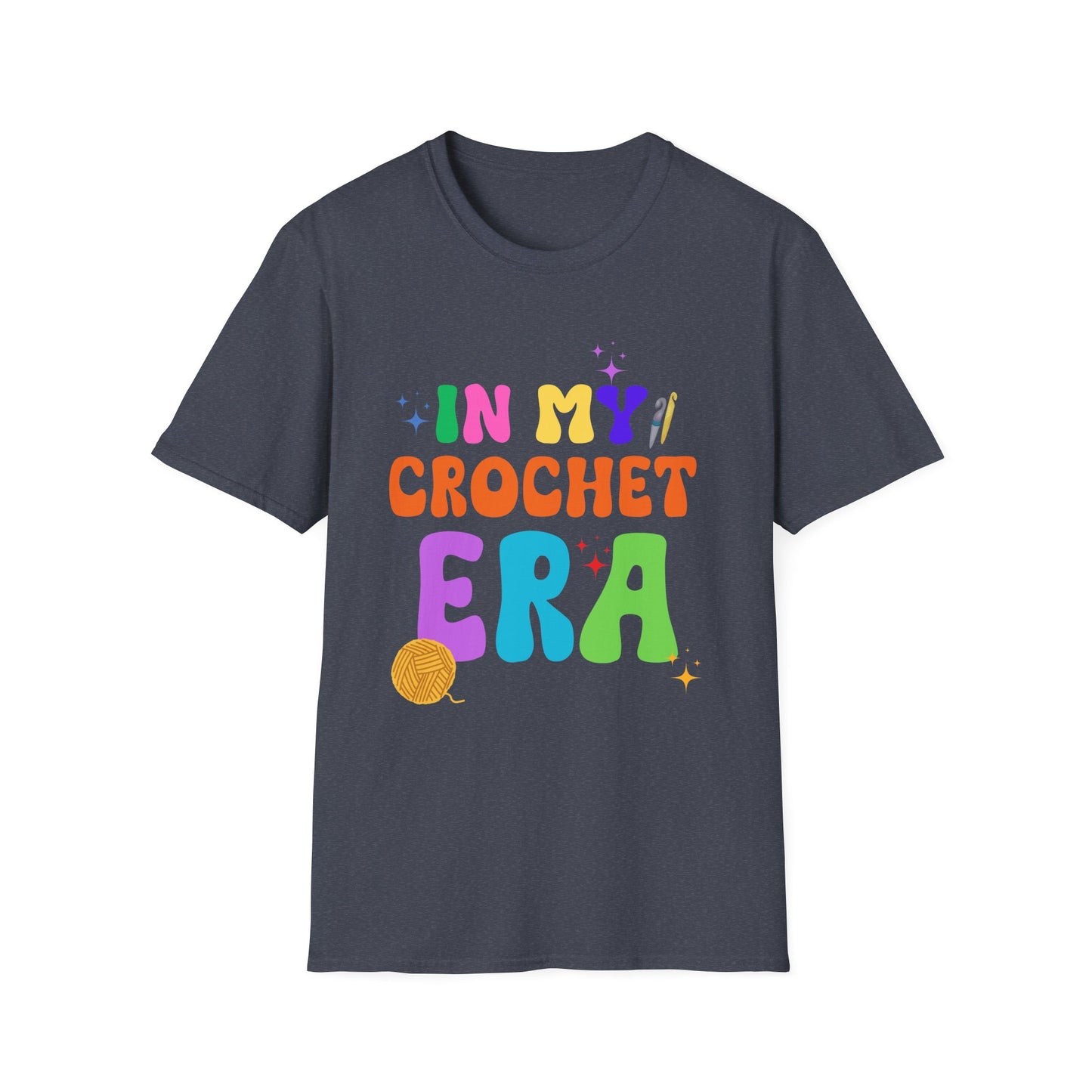 Crocheting Era Unisex T-Shirt, Handmade Crochet Lover Tee, Vintage Style Knitting Shirt, Crafty Gift for Knitters, Soft Cotton Top