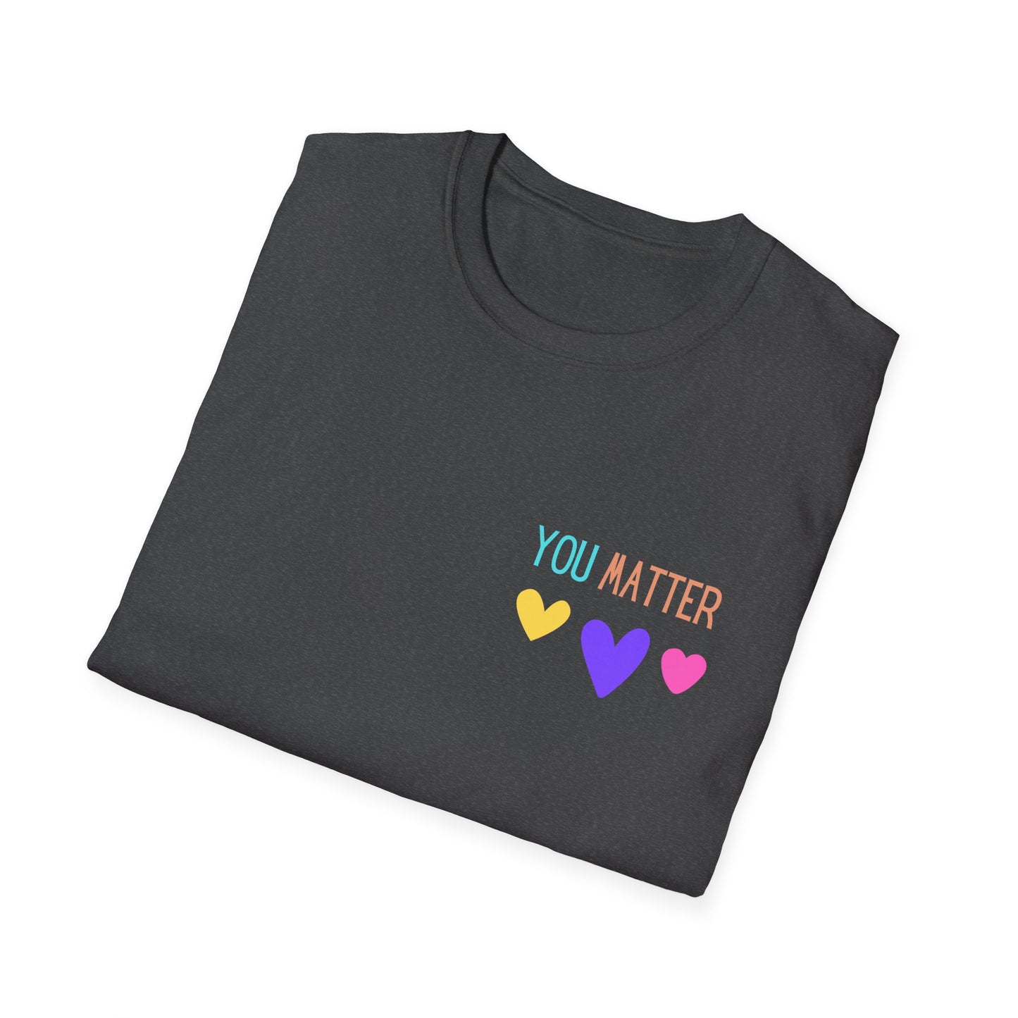 Encouraging Reminder Unisex Softstyle T-Shirt, You Matter Tee, Positive Message Shirt, Mental Health Awareness Top, Inspirational Graphic