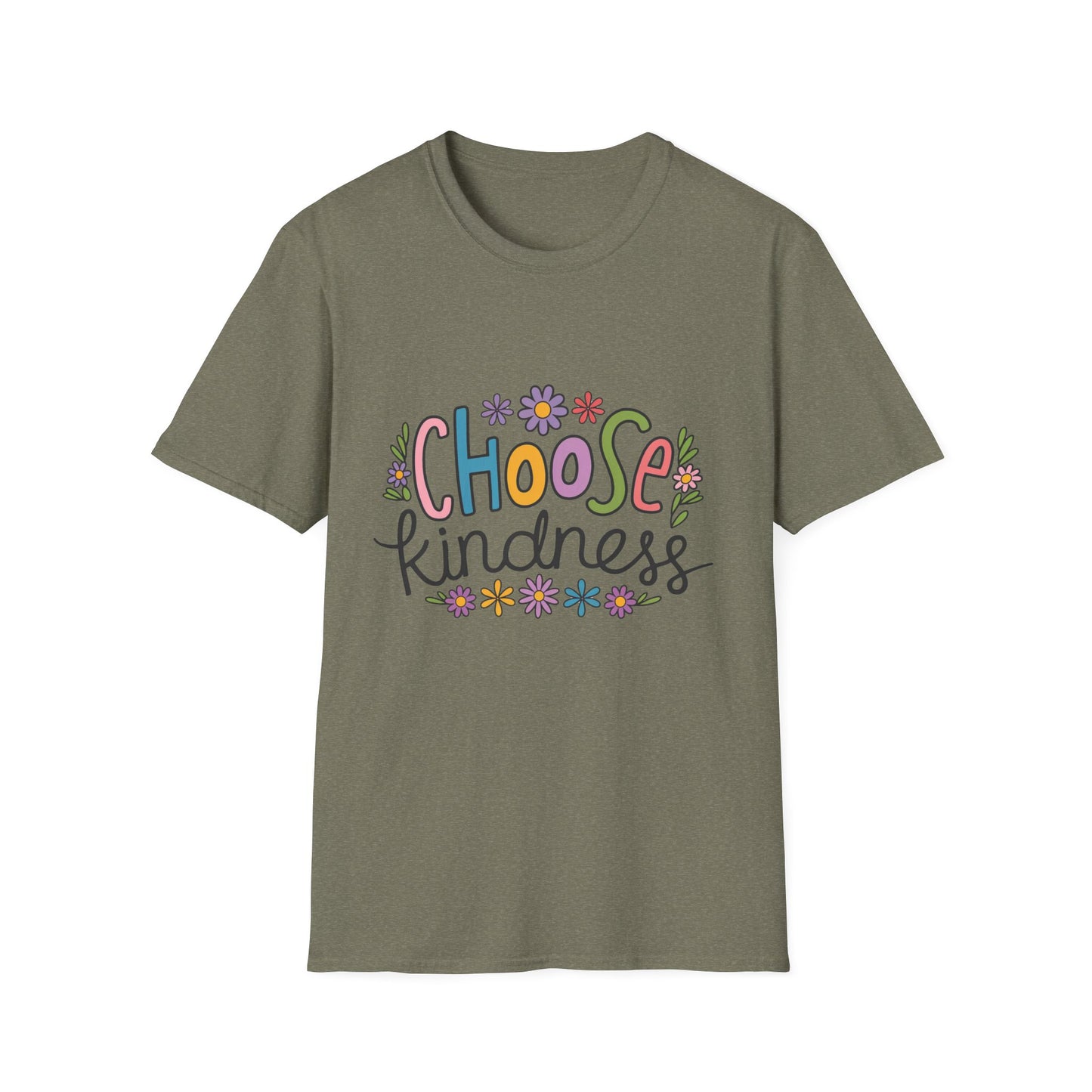 Choose Kindness Unisex Softstyle T-Shirt, Inspirational Tee, Positive Quote Shirt, Gift for Him or Her, Birthday Present