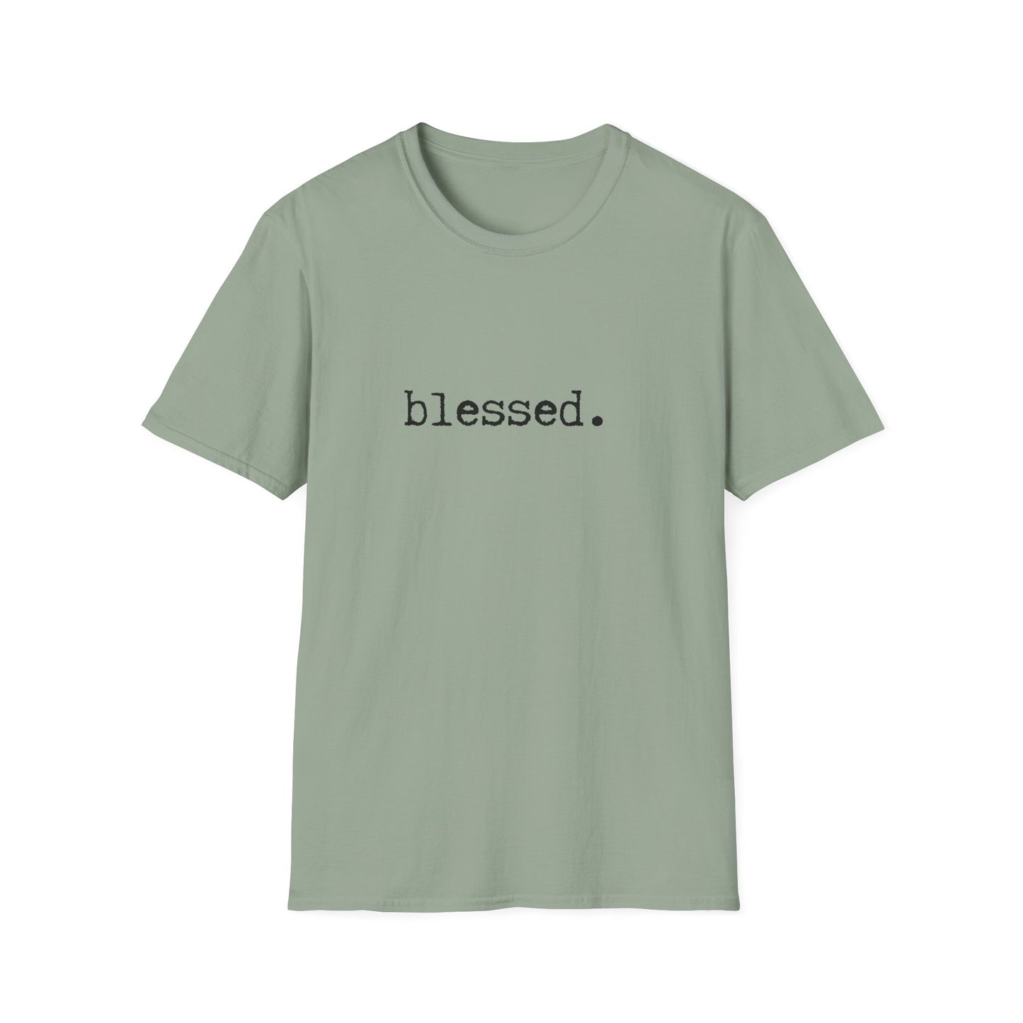 Blessed Unisex Softstyle T-Shirt, Minimalist tee, minimalist fashion, Simple message t-shirt, gift for him, gift for her, message tee