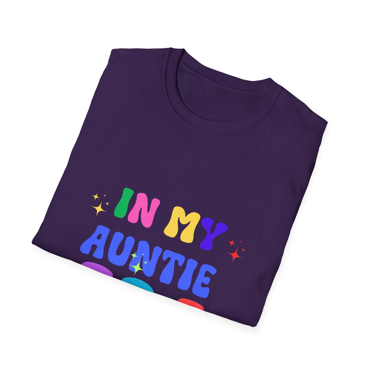 Vintage Auntie Era Unisex Softstyle T-Shirt, Retro Tee for Nostalgic Vibes, Family Reunion Gift, Hipster Shirt, Classic Aunt Apparel, 90s