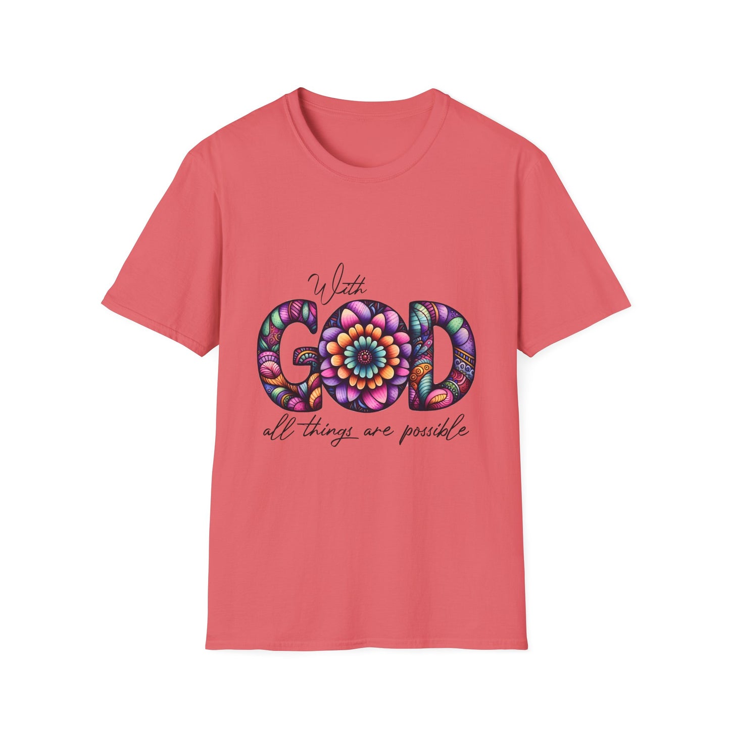 Christian Faith Inspirational Tee, Unisex Graphic Shirt, Religious Quote Apparel, Comfortable Cotton Blend Clothing, Positive Message Top