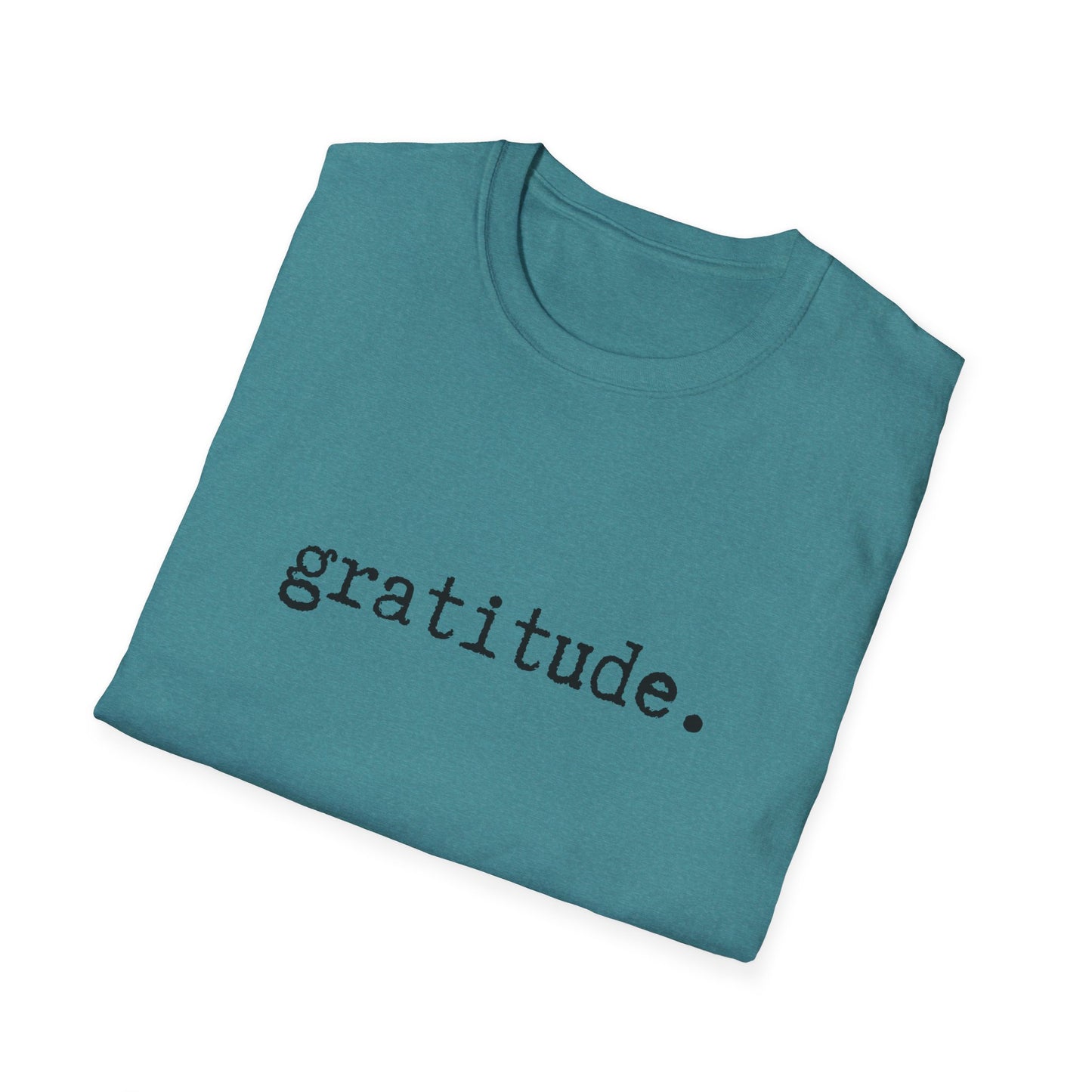 Gratitude Minimalist Softstyle Unisex T-Shirt, Thankful Appreciation Tee, Positive Vibes Shirt, Thank You Minimalist Top, Grateful Gift Idea