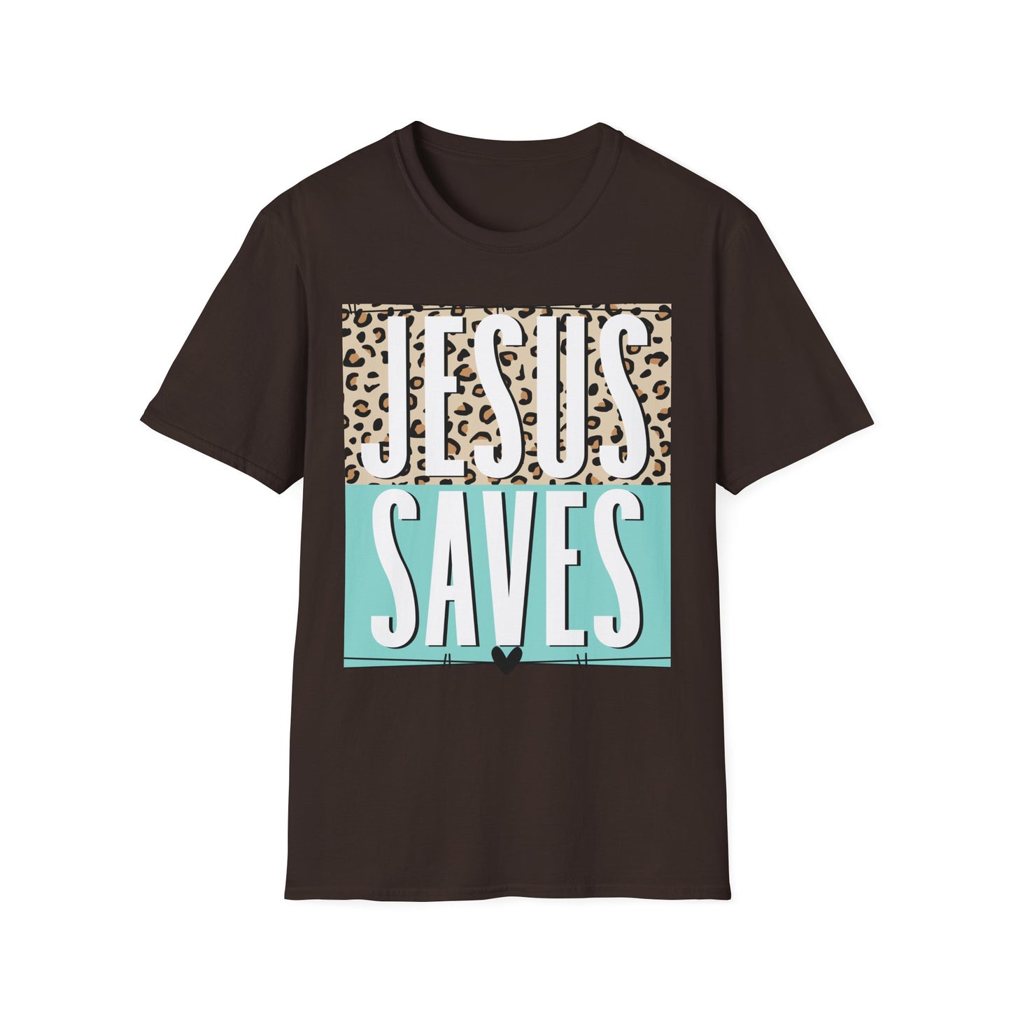 Religious Jesus Saves Unisex Softstyle T-Shirt, Christian Faith Tee, Church Gift, Inspirational Shirt, Religious Apparel