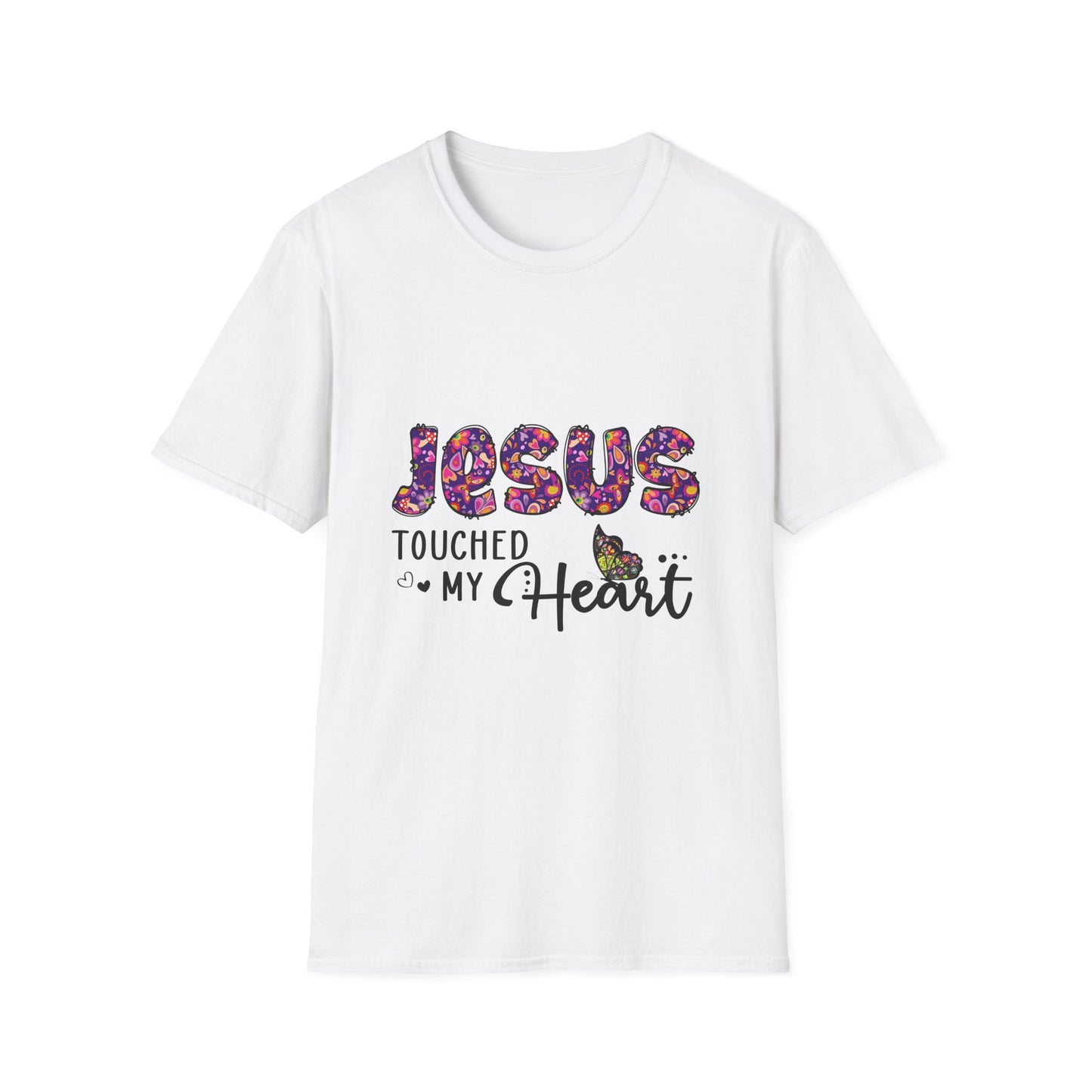 Jesus Touched My Heart Unisex T-Shirt, Spiritual Tee, Christian Gift, Inspirational Shirt, Faith Clothing