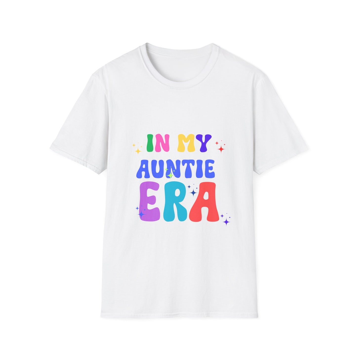 Vintage Auntie Era Unisex Softstyle T-Shirt, Retro Tee for Nostalgic Vibes, Family Reunion Gift, Hipster Shirt, Classic Aunt Apparel, 90s