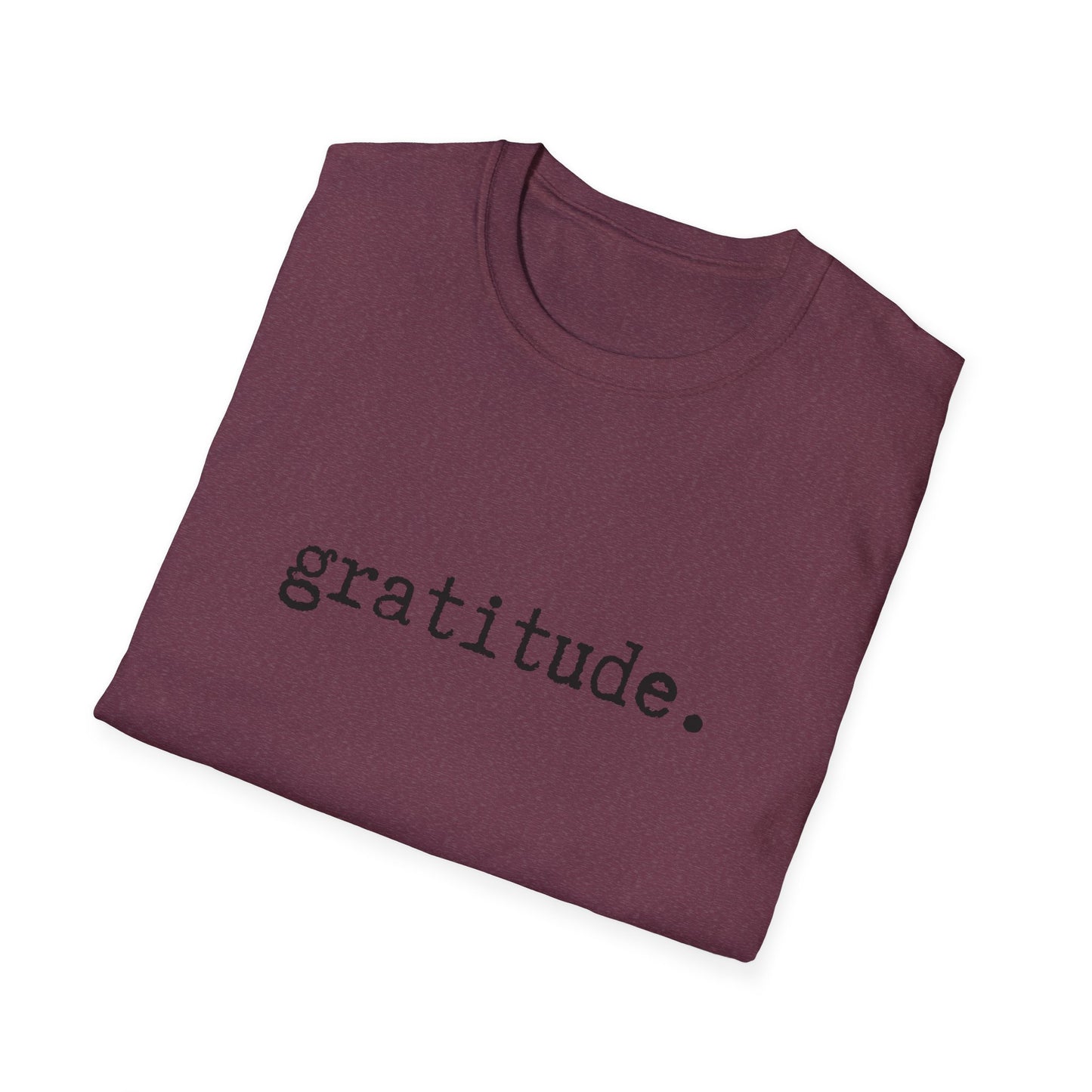 Gratitude Minimalist Softstyle Unisex T-Shirt, Thankful Appreciation Tee, Positive Vibes Shirt, Thank You Minimalist Top, Grateful Gift Idea