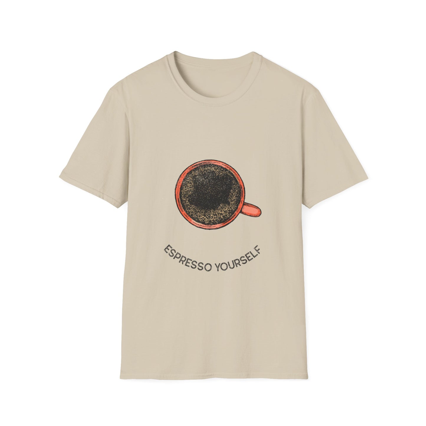 Espresso Yourself Unisex Softstyle T-Shirt, Coffee Lover Tee, Funny Coffee Shirt, Gift for Coffee Drinkers, Coffee Obsessed Apparel