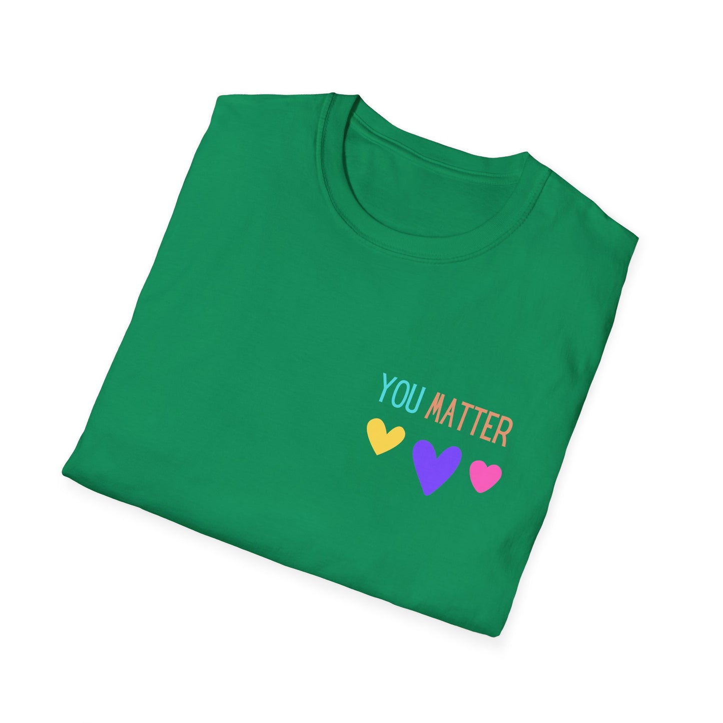 Encouraging Reminder Unisex Softstyle T-Shirt, You Matter Tee, Positive Message Shirt, Mental Health Awareness Top, Inspirational Graphic