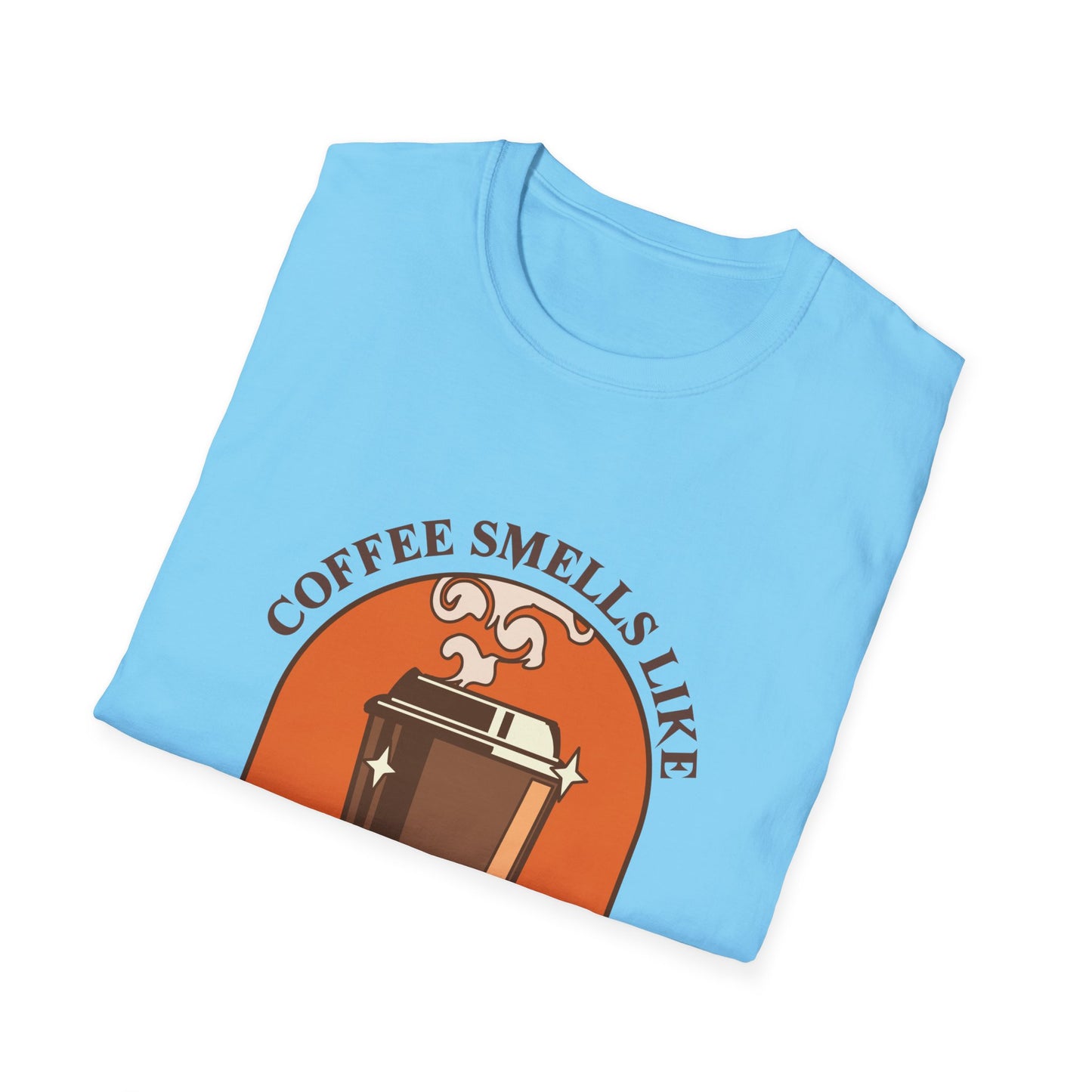 Coffee Smells like Magic Unisex Softstyle T-Shirt, Coffee Lover Tee, Funny Coffee Shirt, Gift for Coffee Drinkers, Coffee Obsessed Apparel