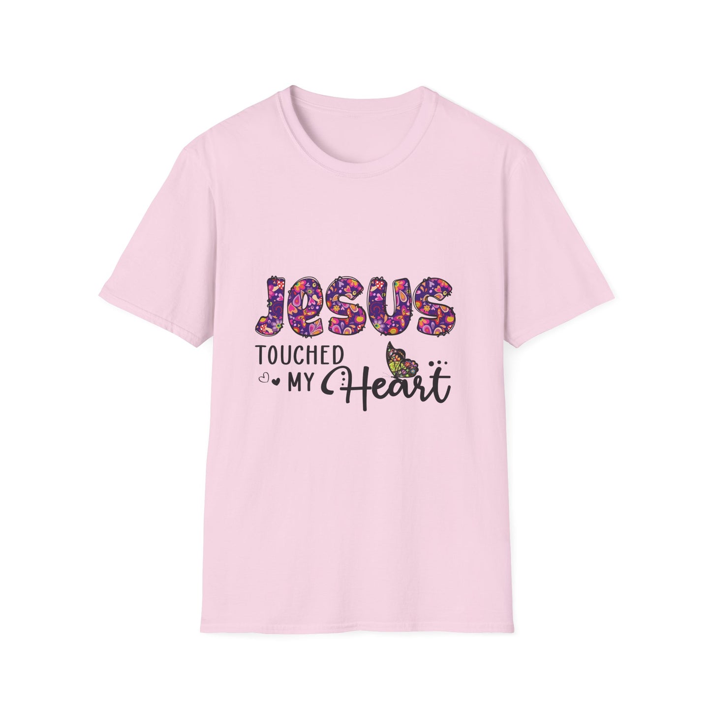 Jesus Touched My Heart Unisex T-Shirt, Spiritual Tee, Christian Gift, Inspirational Shirt, Faith Clothing