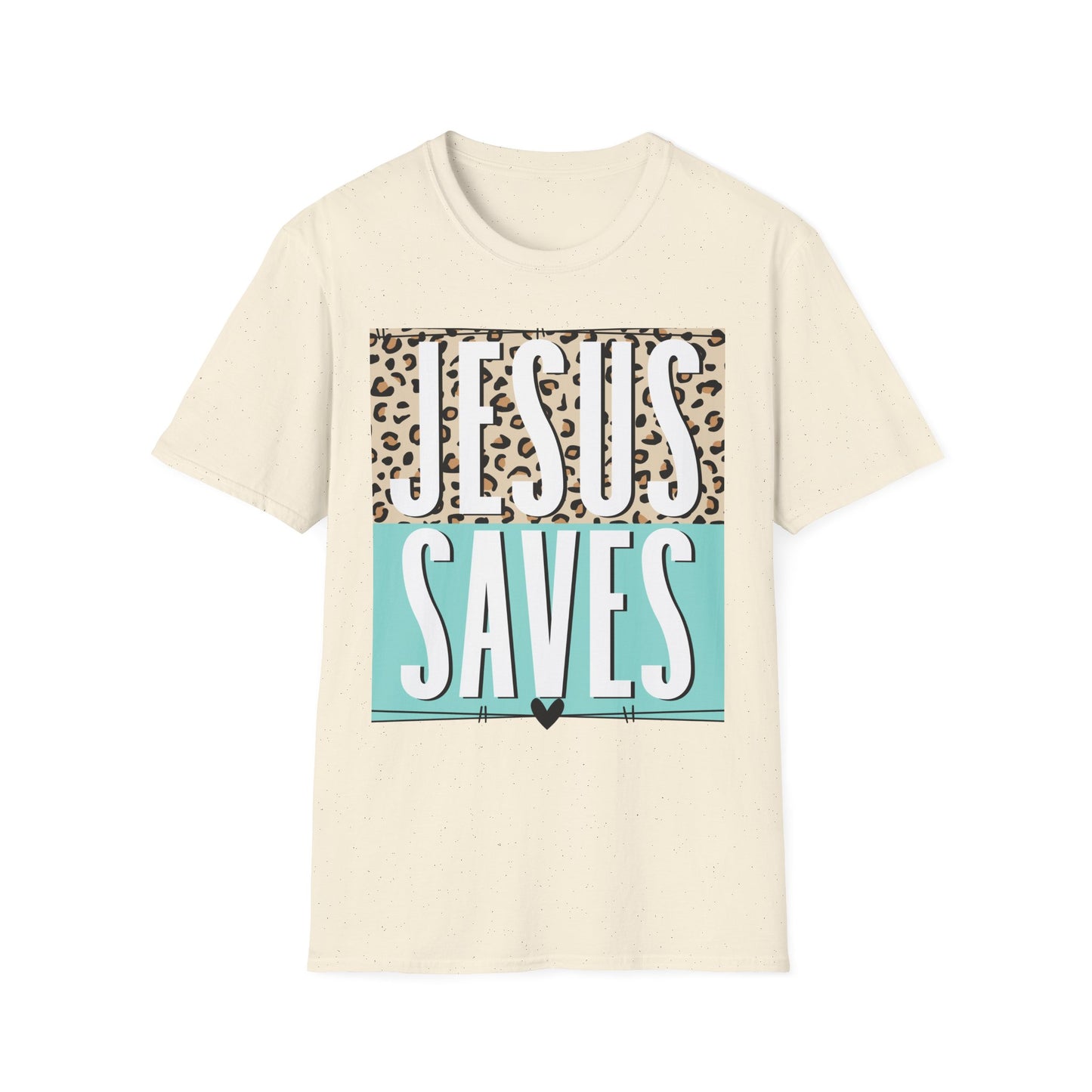 Religious Jesus Saves Unisex Softstyle T-Shirt, Christian Faith Tee, Church Gift, Inspirational Shirt, Religious Apparel