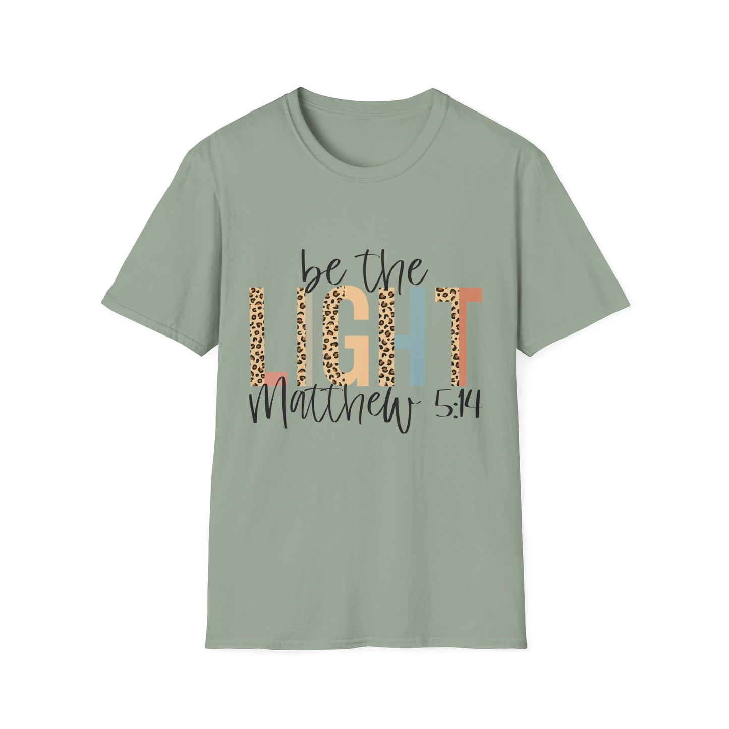 Religious Scripture Unisex T-Shirt, Inspirational Christian Tee, Be the Light Bible Verse Shirt, Matthew 5:14 Clothing, Spiritual Gift Top