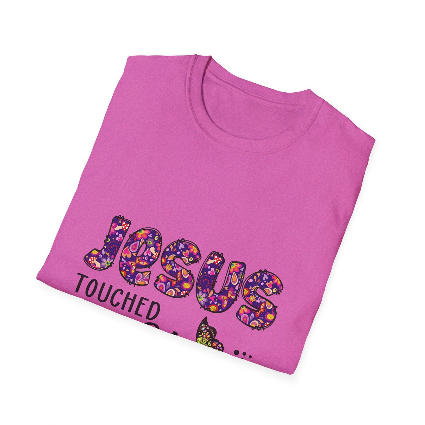 Jesus Touched My Heart Unisex T-Shirt, Spiritual Tee, Christian Gift, Inspirational Shirt, Faith Clothing