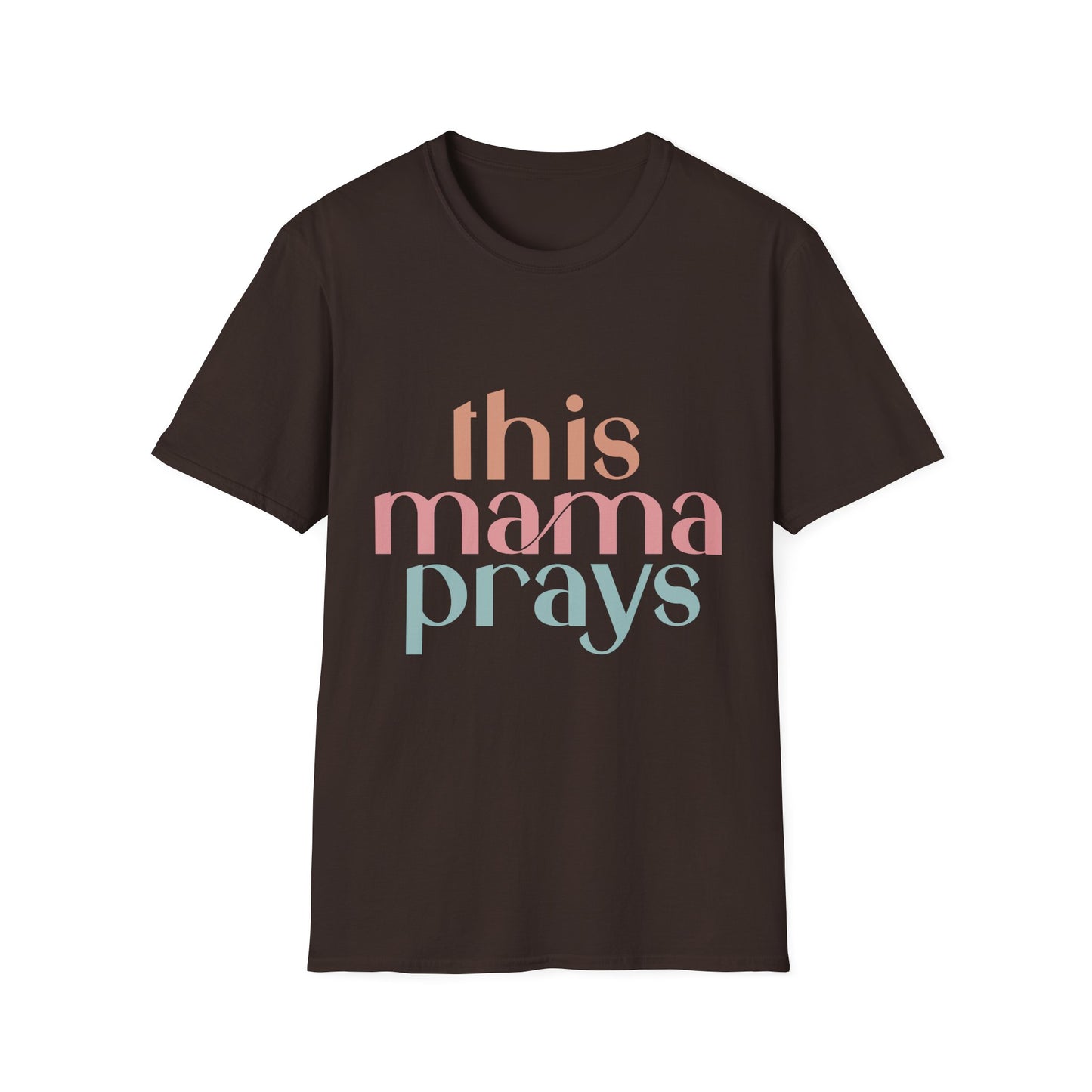 Praying Mama Unisex Softstyle T-Shirt, Mother's Day Gift, Christian Tee, Religious Shirt, Mom Prayer Apparel