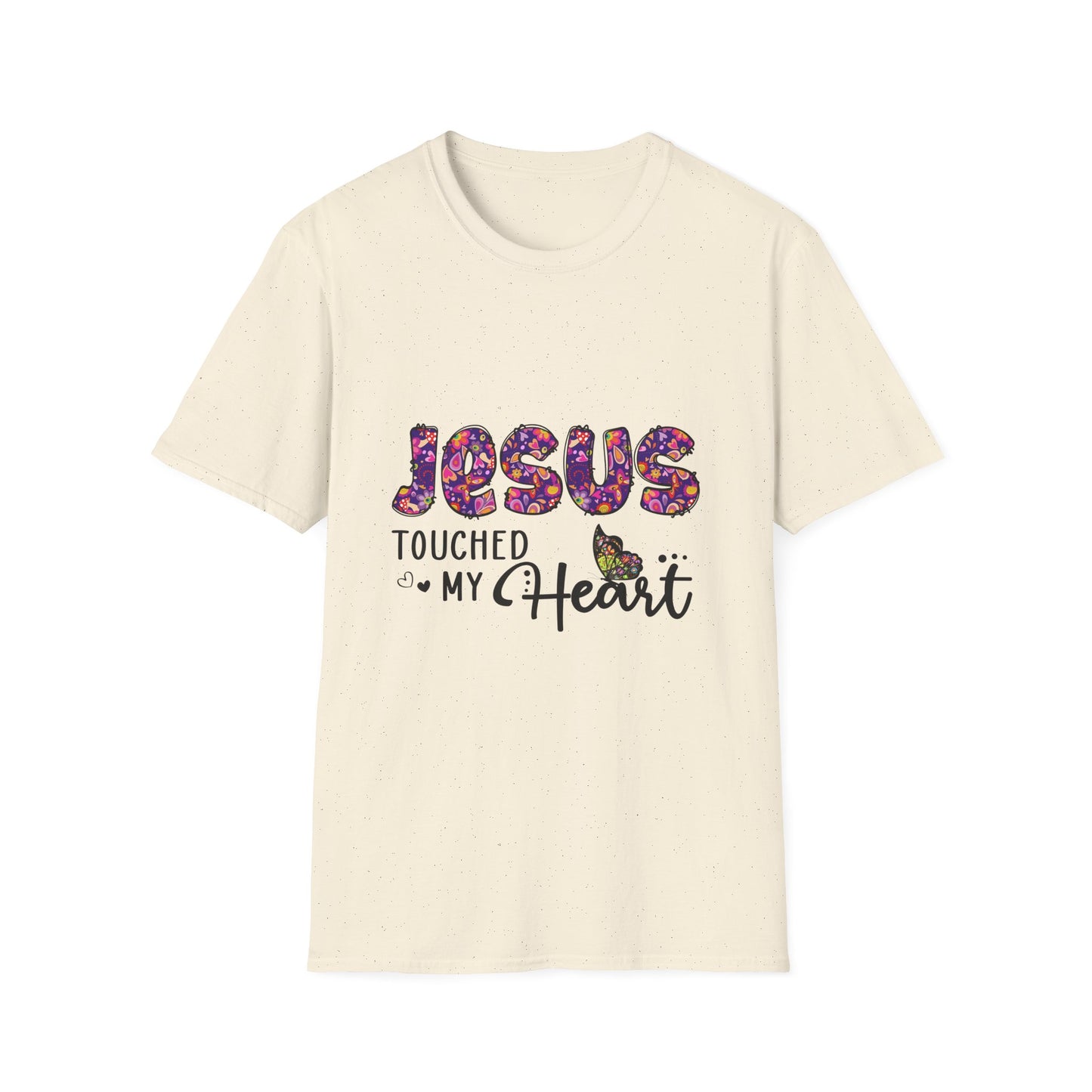 Jesus Touched My Heart Unisex T-Shirt, Spiritual Tee, Christian Gift, Inspirational Shirt, Faith Clothing