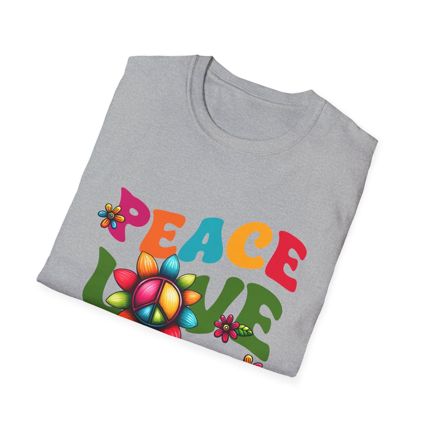 Christian Peace Love Jesus Unisex Softstyle T-Shirt, Religious Faith Tee, Christian Gift, Inspirational Shirt, Religious Apparel, Christian