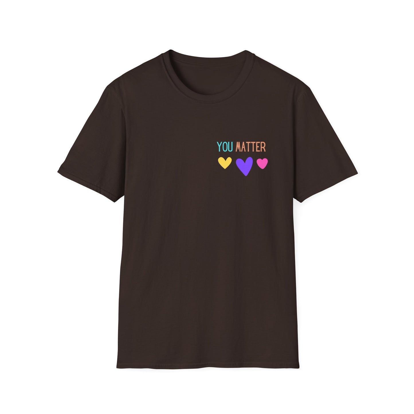 Encouraging Reminder Unisex Softstyle T-Shirt, You Matter Tee, Positive Message Shirt, Mental Health Awareness Top, Inspirational Graphic