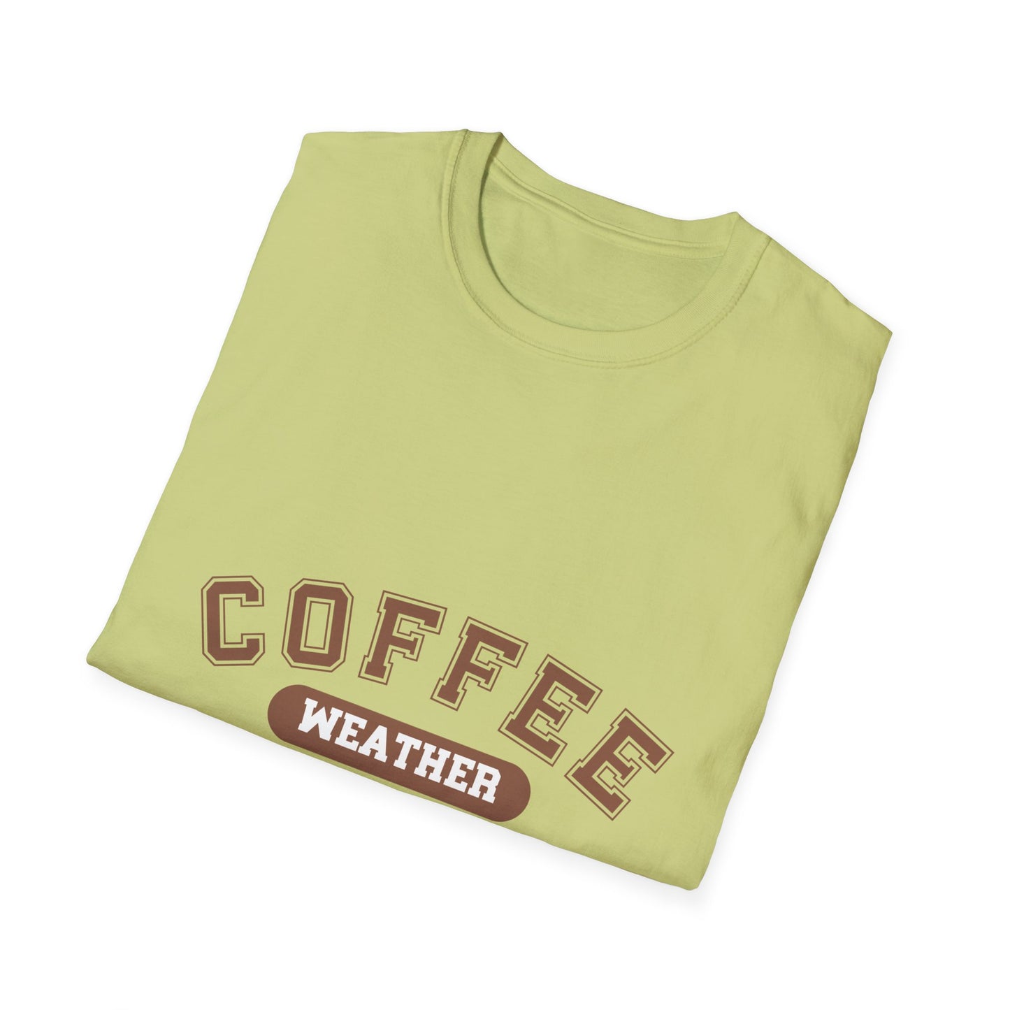 Coffee Weather Unisex T-Shirt, Coffee lover shirt, Cozy Tee, Fall fashion, Gift for coffee drinker, Coffee weather apparel