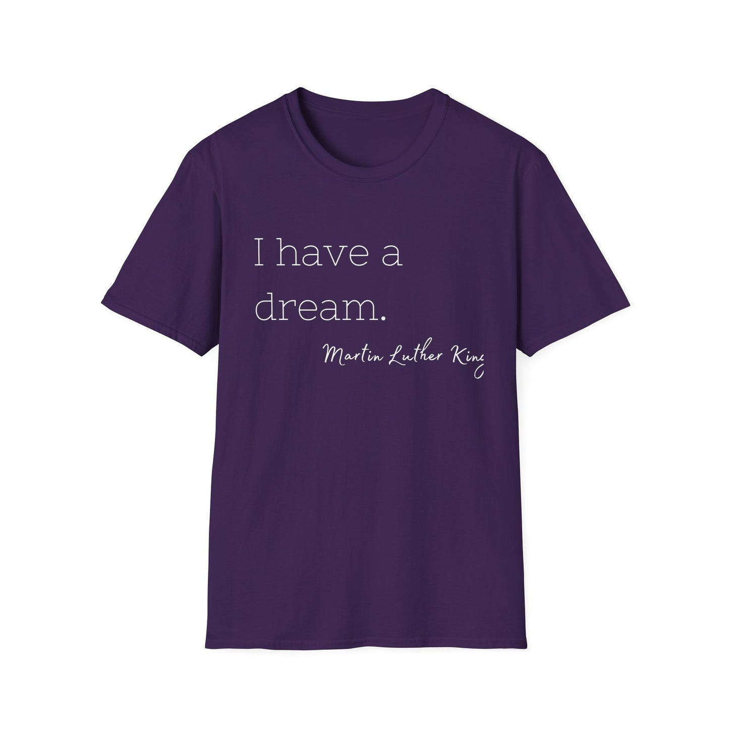 Martin Luther King Jr Quote Unisex Softstyle T-Shirt, Inspirational Tee, Civil Rights Activist, Black History Month Shirt, Equality Clothing