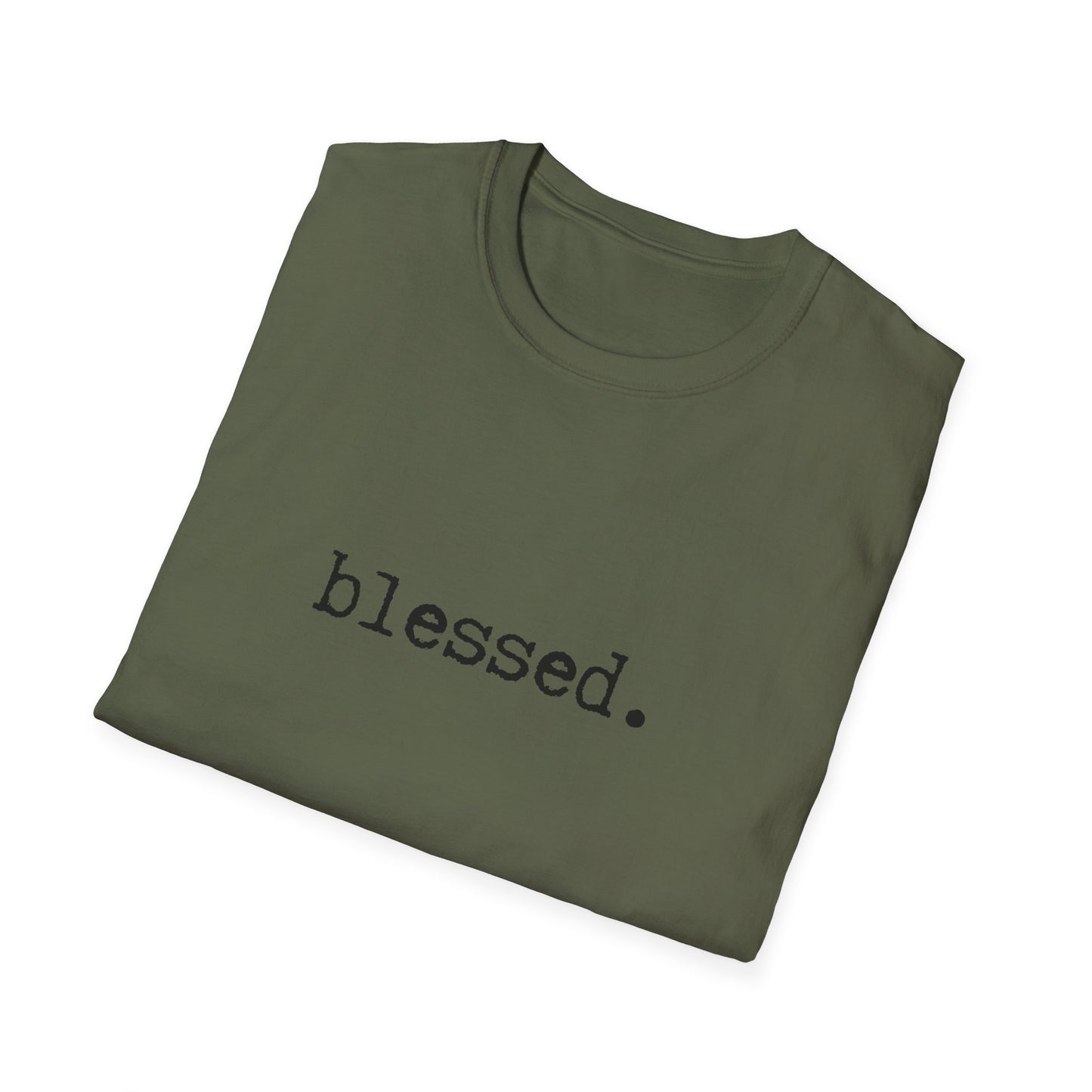 Blessed Unisex Softstyle T-Shirt, Minimalist tee, minimalist fashion, Simple message t-shirt, gift for him, gift for her, message tee