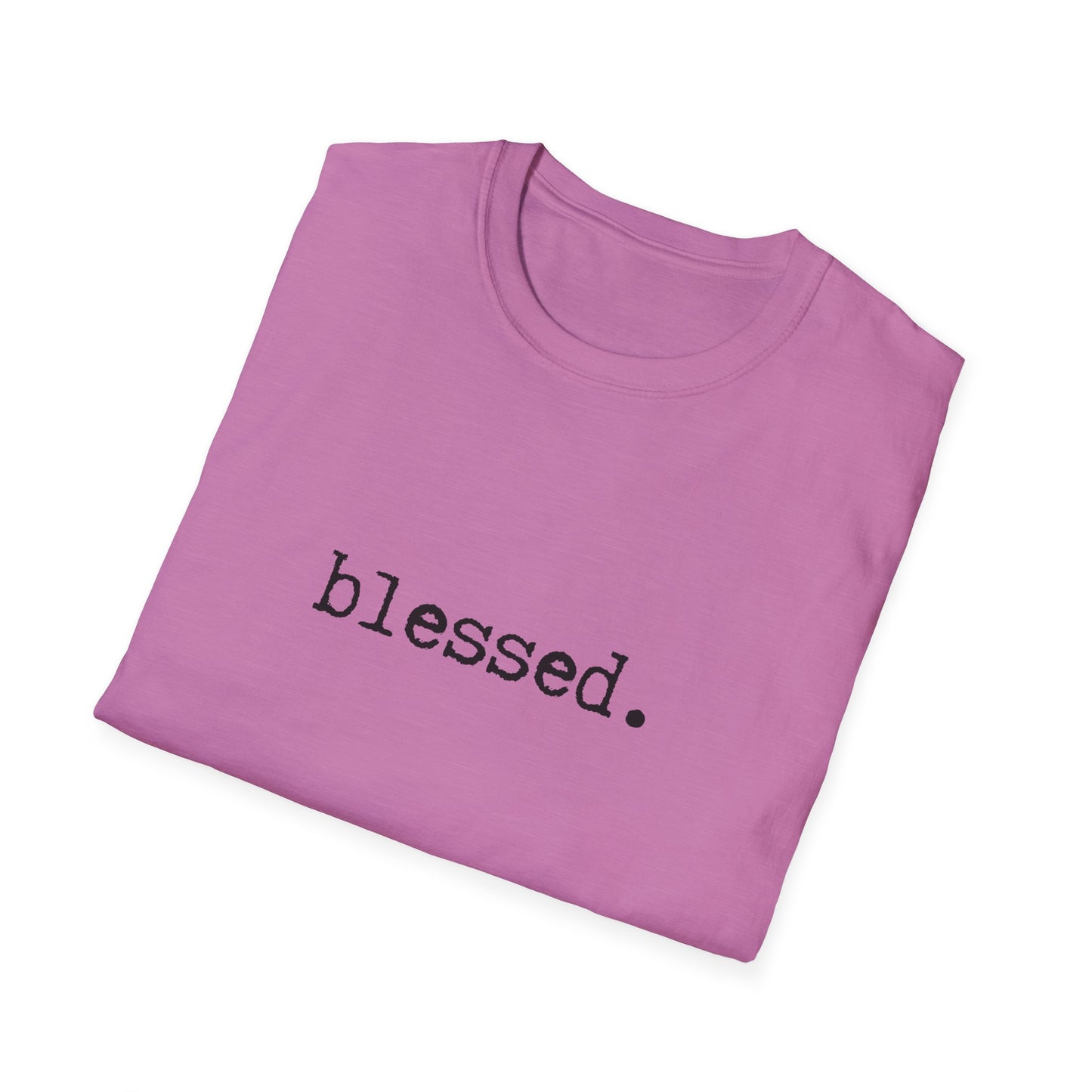 Blessed Unisex Softstyle T-Shirt, Minimalist tee, minimalist fashion, Simple message t-shirt, gift for him, gift for her, message tee