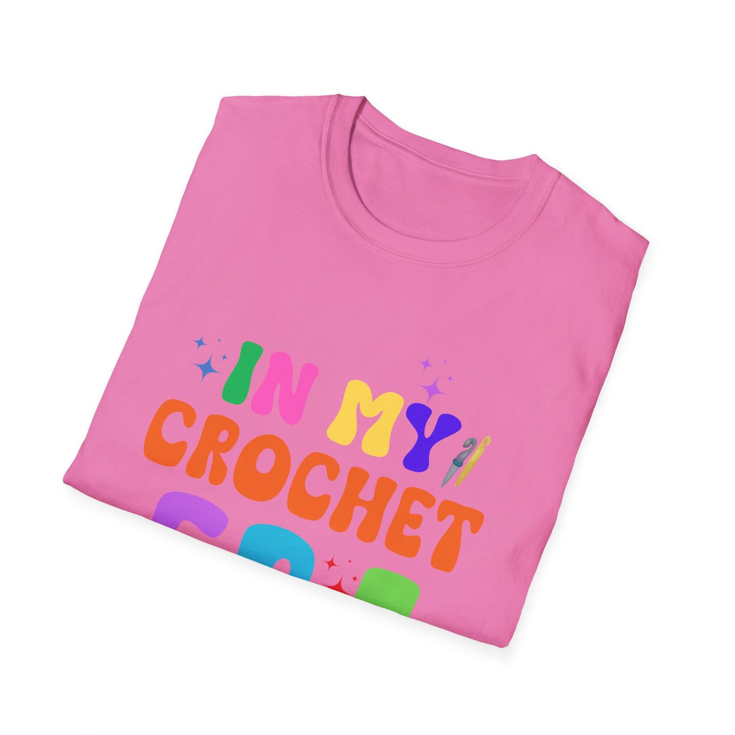 Crocheting Era Unisex T-Shirt, Handmade Crochet Lover Tee, Vintage Style Knitting Shirt, Crafty Gift for Knitters, Soft Cotton Top