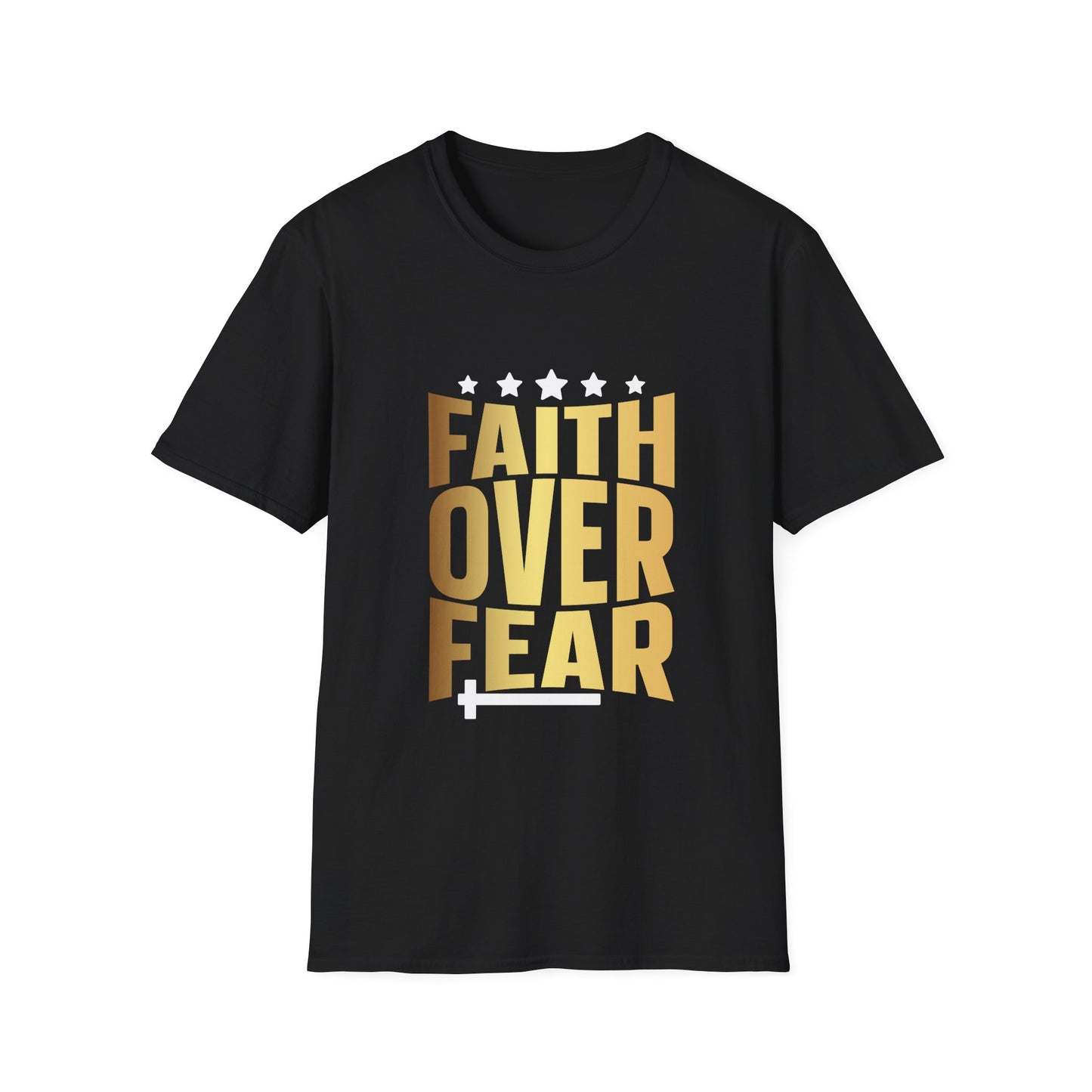Faith over Fear Unisex Softstyle T-Shirt, Inspirational Tee, Christian Shirt, Religious Clothing, Motivational Top
