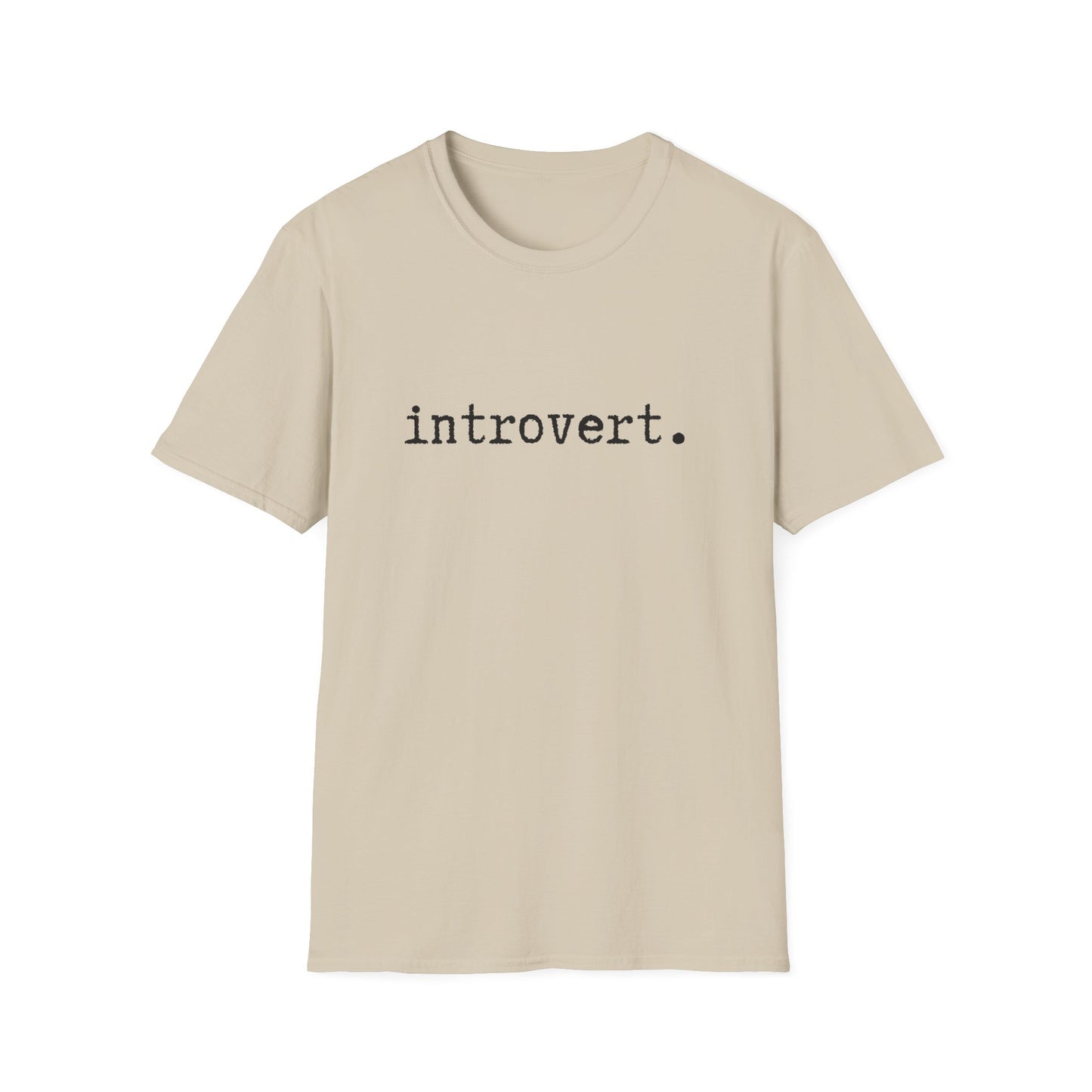 Introvert Unisex Softstyle T-Shirt, Minimalist tee, minimalist fashion, Simple message t-shirt, gift for him, gift for her, message tee