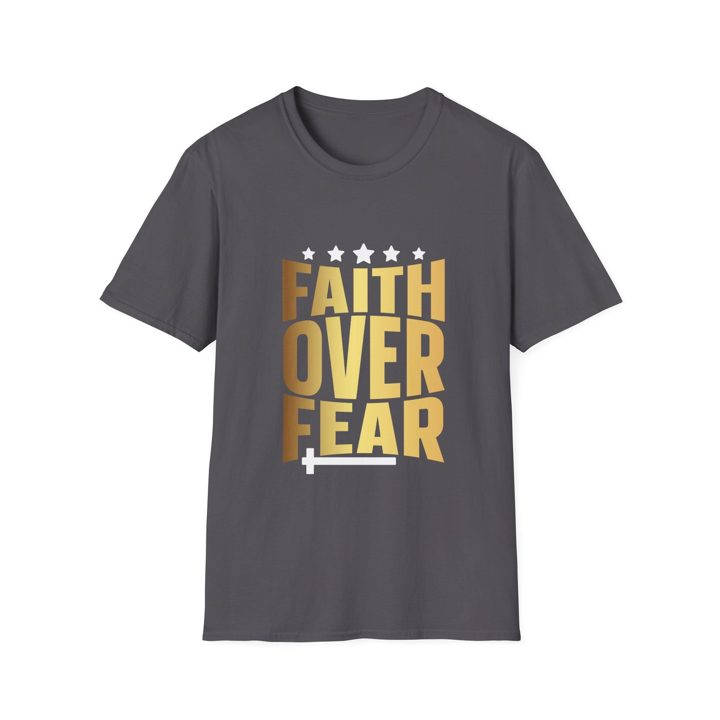 Faith over Fear Unisex Softstyle T-Shirt, Inspirational Tee, Christian Shirt, Religious Clothing, Motivational Top