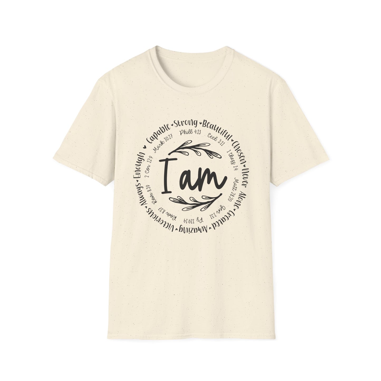 I am capable...Religious Bible Quote Unisex Softstyle T-Shirt, Faith-Based Tee, Christian Unisex Top, Inspirational Graphic Shirt