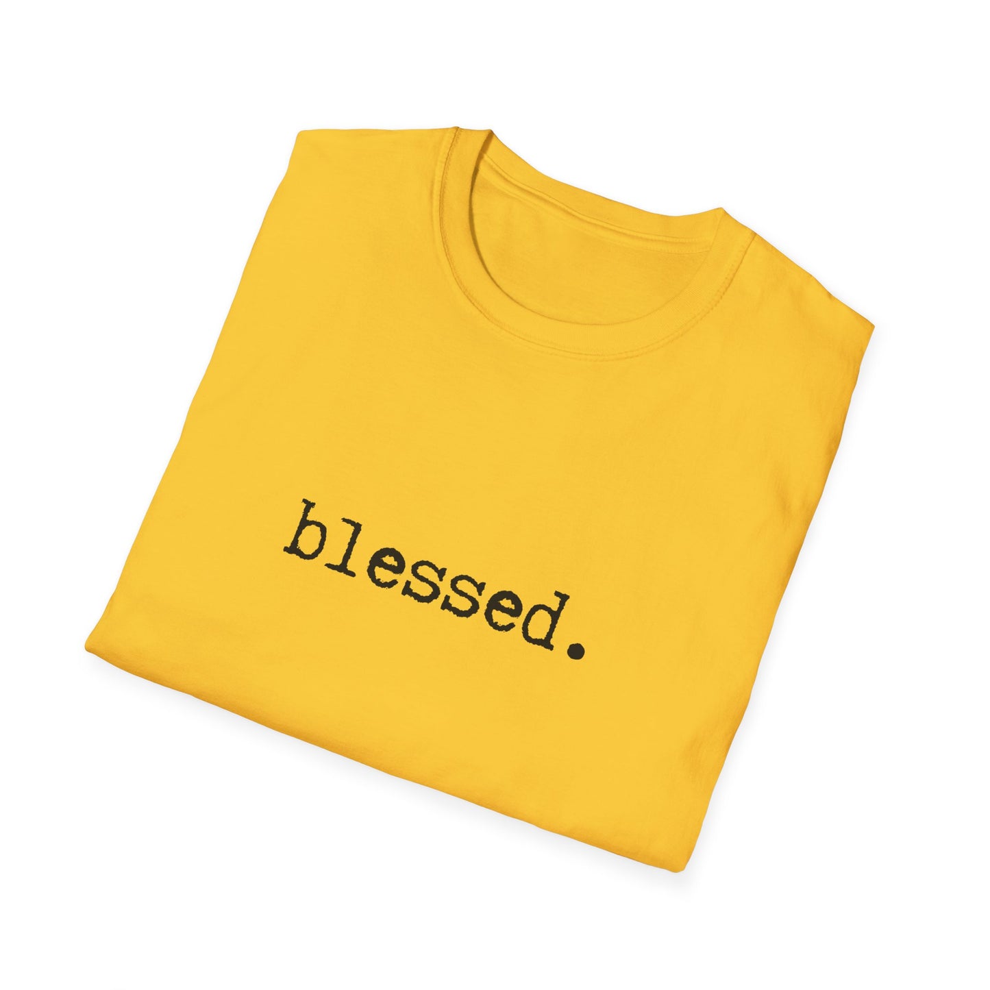 Blessed Unisex Softstyle T-Shirt, Minimalist tee, minimalist fashion, Simple message t-shirt, gift for him, gift for her, message tee